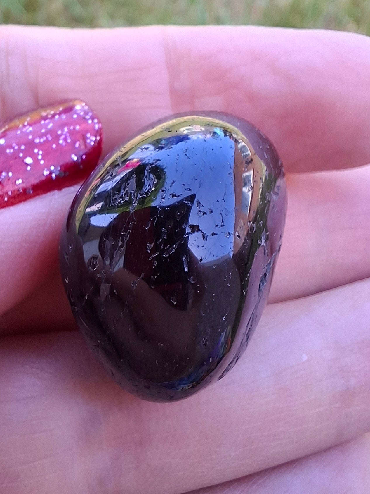 Black Tourmaline, Tumble Stone, Crystal (Ref: T217)