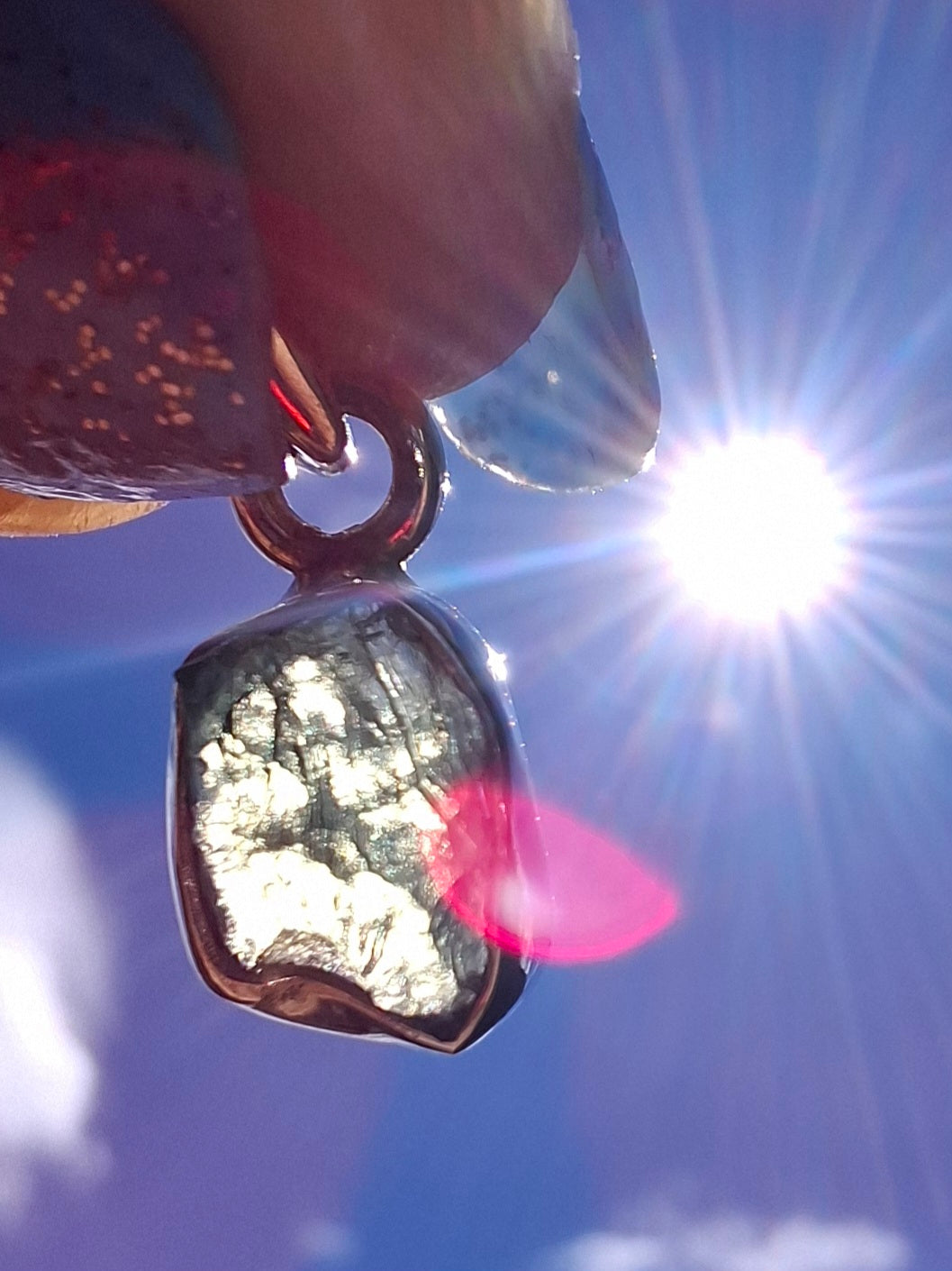 Moldavite Pendant, 925 Silver, Tektite (Ref: P86)