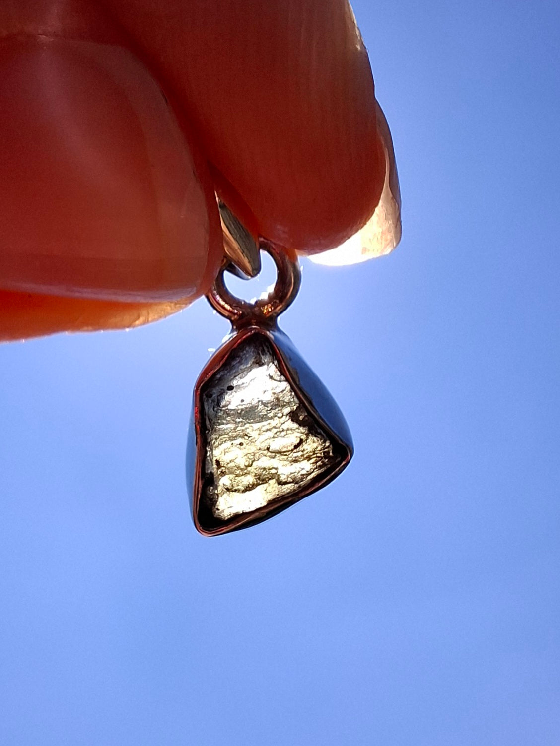 Moldavite Pendant, 925 Silver, Tektite (Ref: P34)