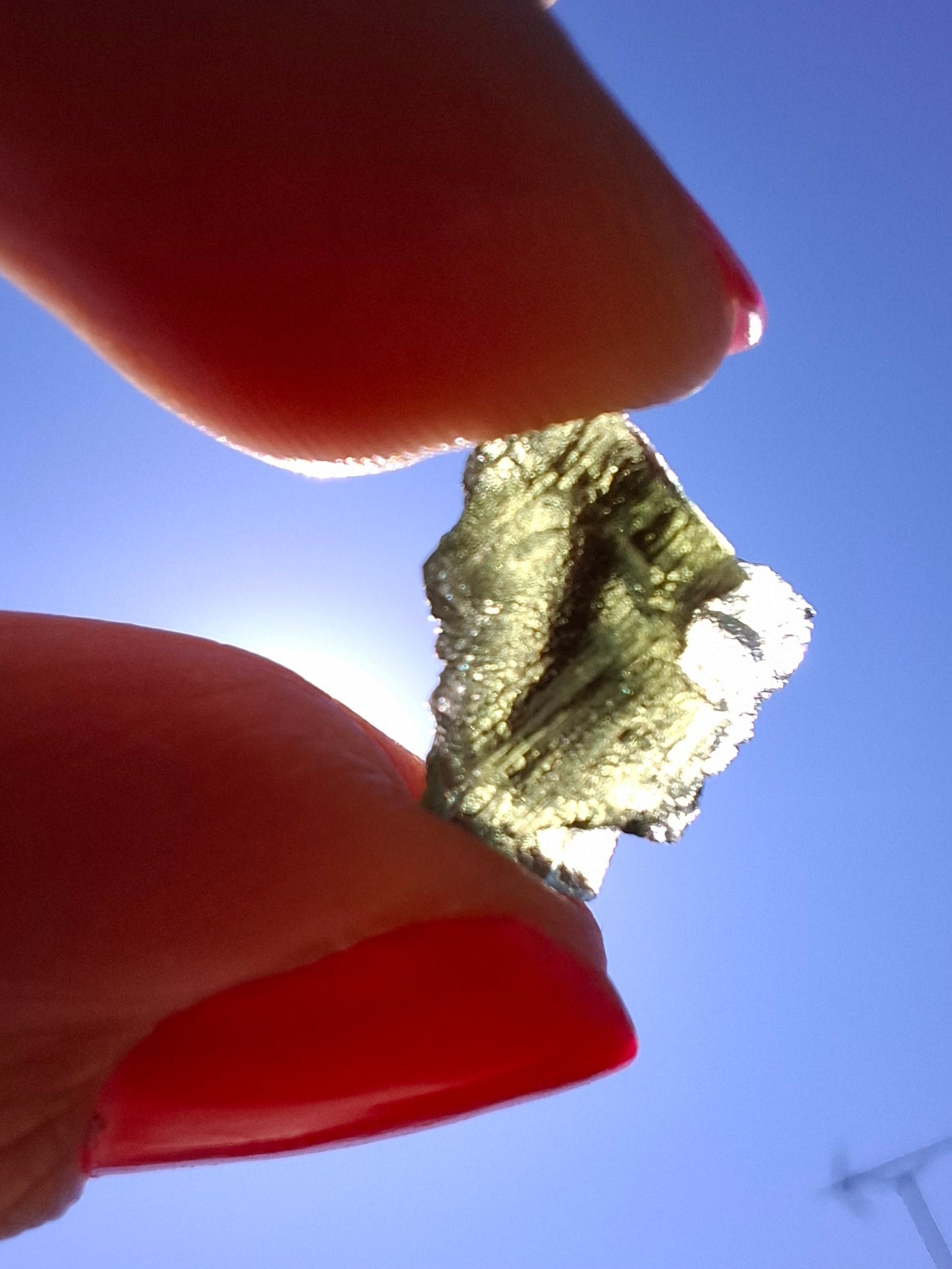 Moldavite Piece, 0.90g, Tektite (Ref: 1412)