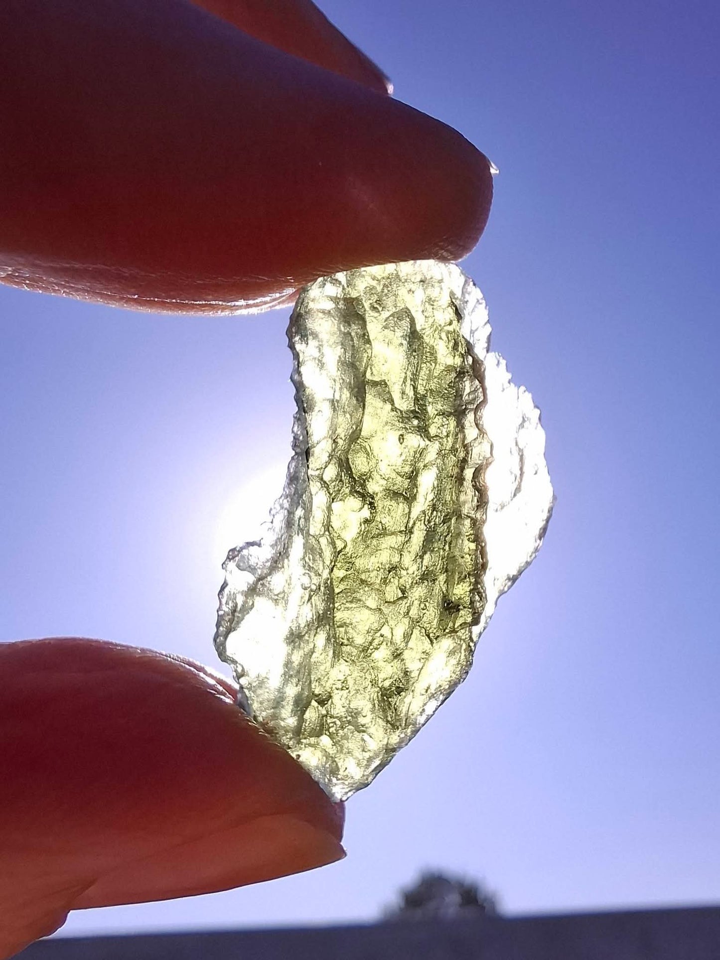 Moldavite Piece, MAROUSKOVO POLE, 2.91g, Tektite (Ref: 1359)