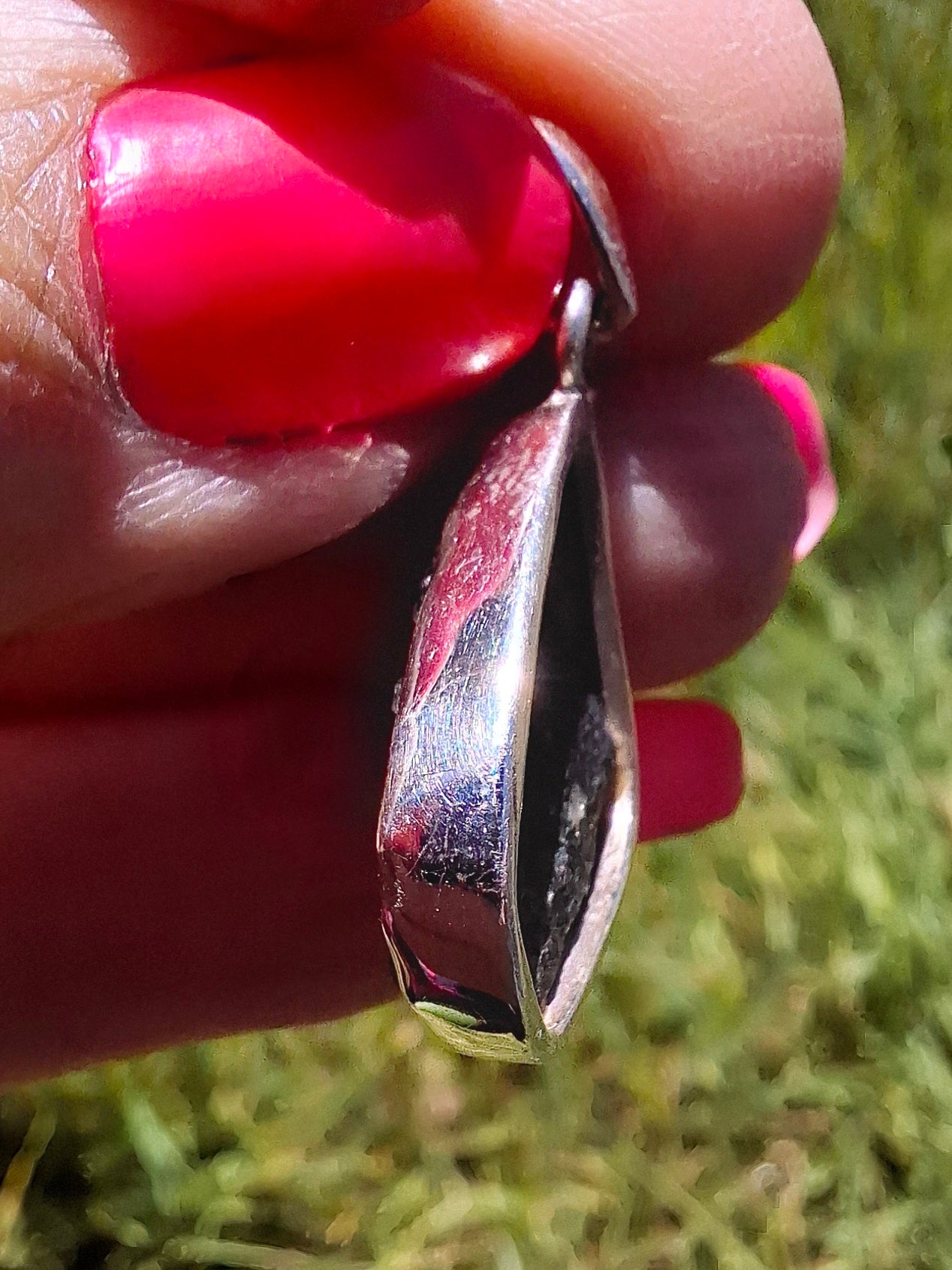 Moldavite Pendant, 925 Silver, Tektite (Ref: P429)