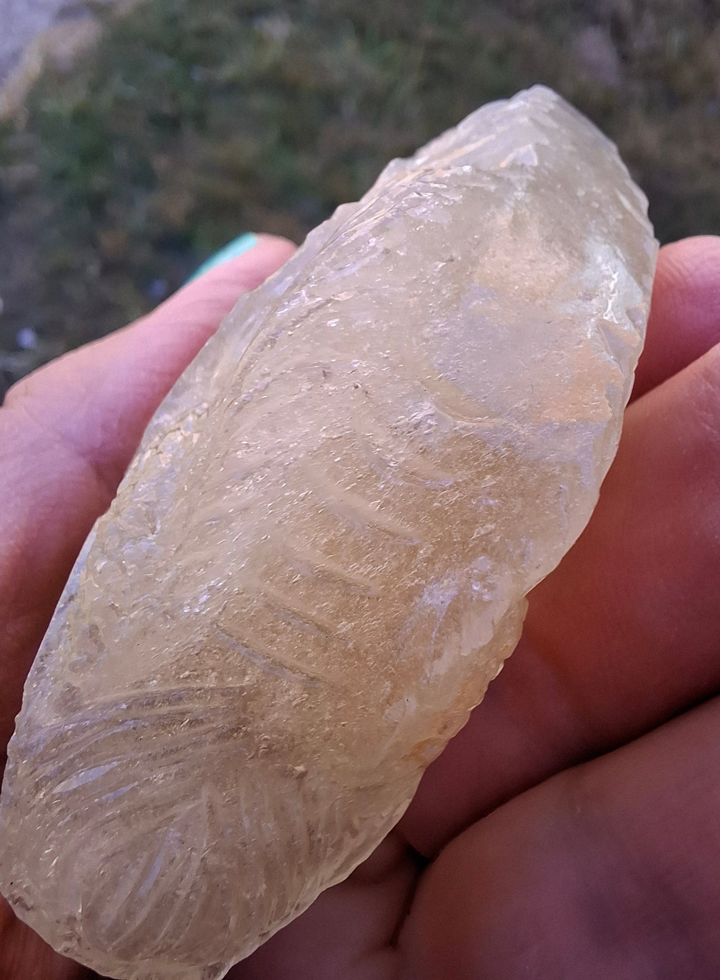 Libyan Desert Glass DRAGON HEAD Carving, 75.84g, Tektite (Ref: Dragon1)