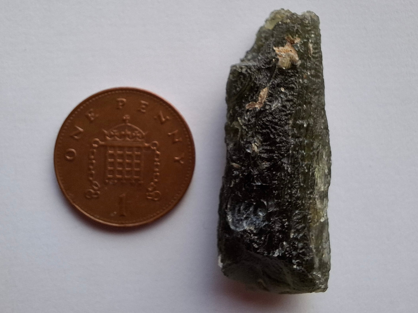 Moldavite Piece, NESMEN, 8.47g, Tektite (Ref: 1372)