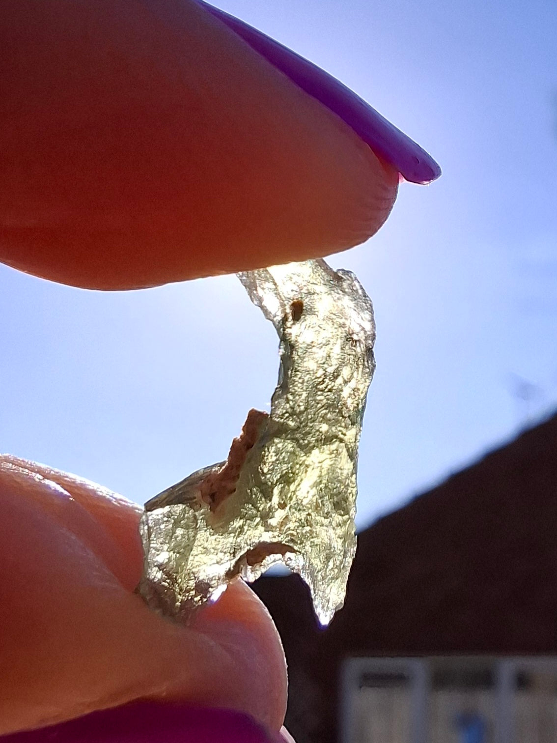 Moldavite Piece, 0.48g, Tektite (Ref: 1463)