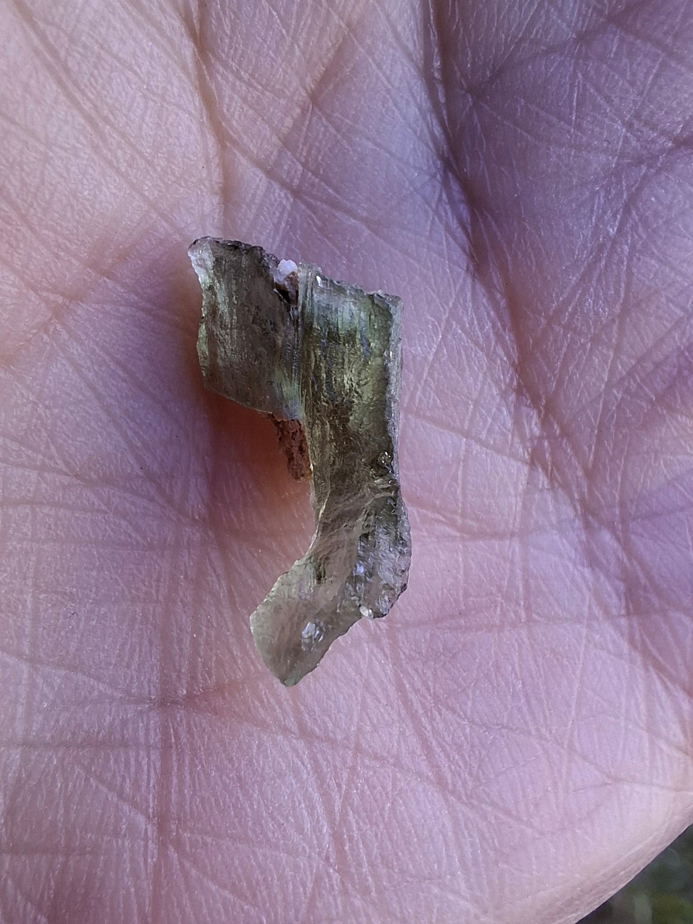 Moldavite Piece, 0.48g, Tektite (Ref: 1463)