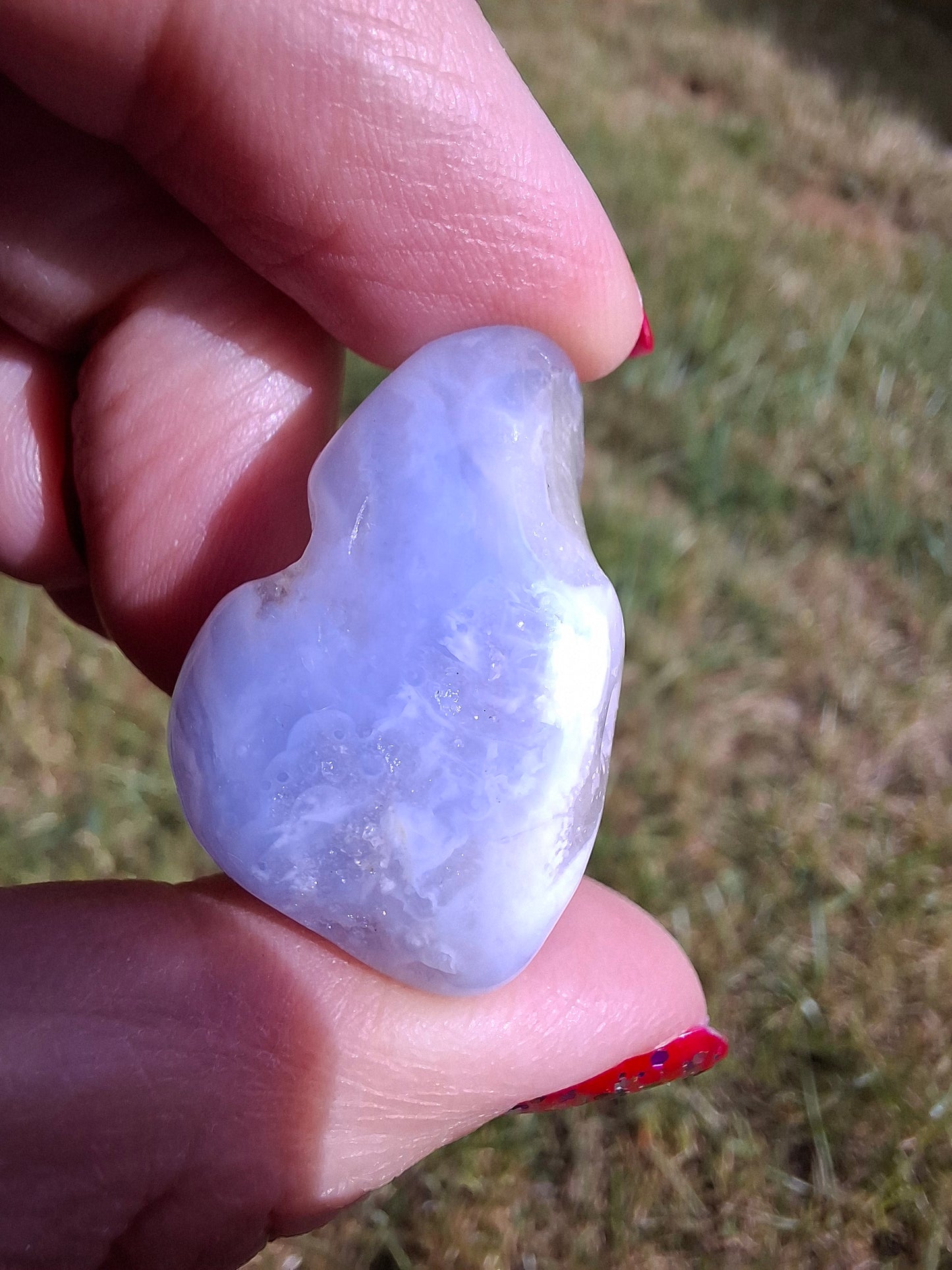 Blue Lace Agate, Tumble Stone, Crystal (Ref: T143)