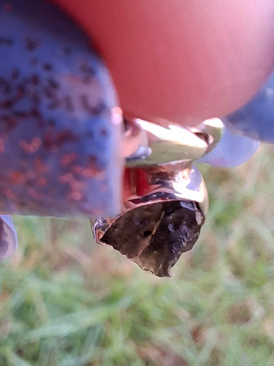 Moldavite Pendant, 925 Silver, Tektite (Ref: P50)