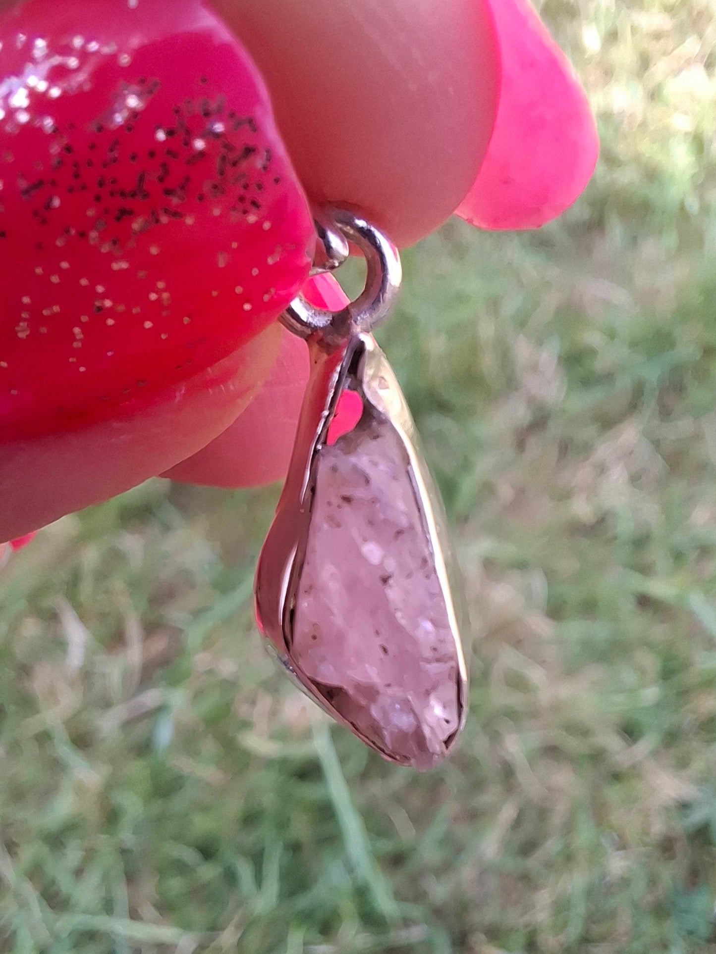 Pink Tourmaline Pendant, 925 Silver, Crystal (Ref: PT80)