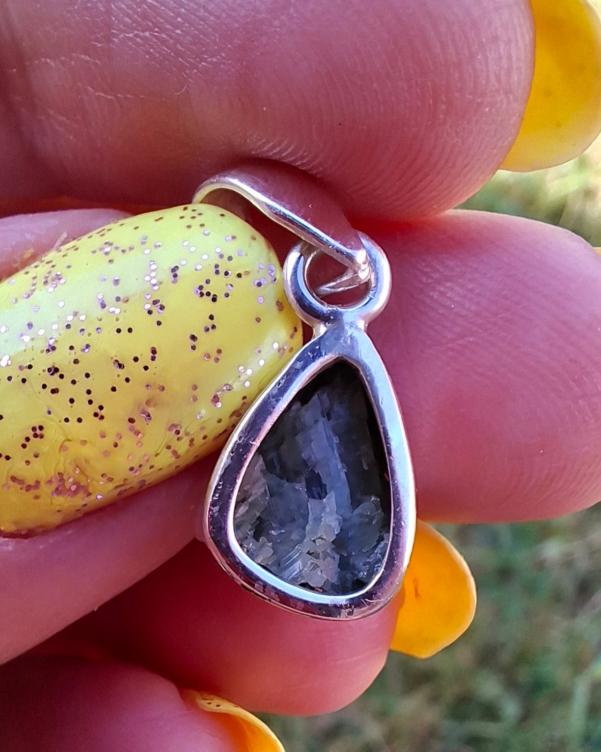 Green Tourmaline Pendant, 925 Silver, Crystal (Ref: GT19)