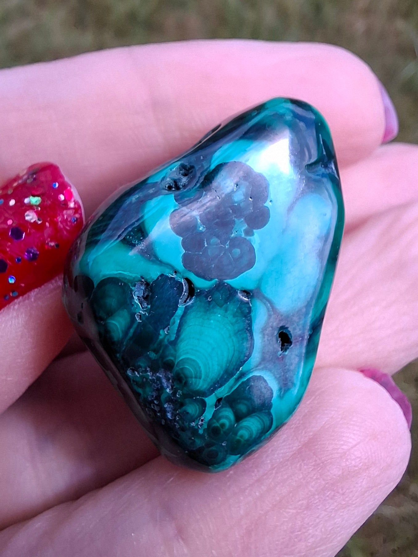 Malachite, Tumble Stone, Crystal (Ref: T157)
