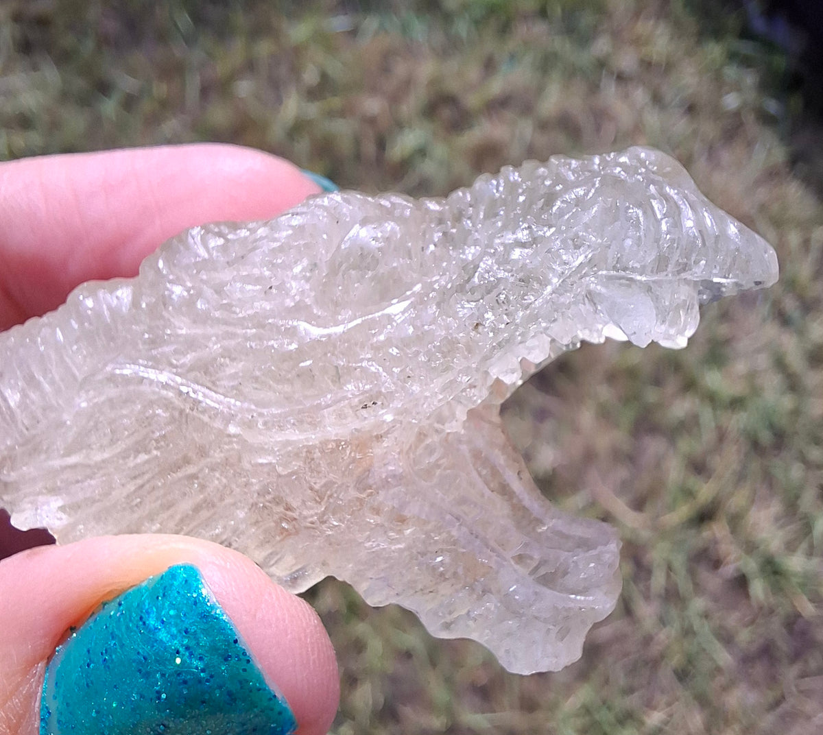 Libyan Desert Glass DRAGON HEAD carving, 22.42g, Tektite (Ref: Dragon 2)