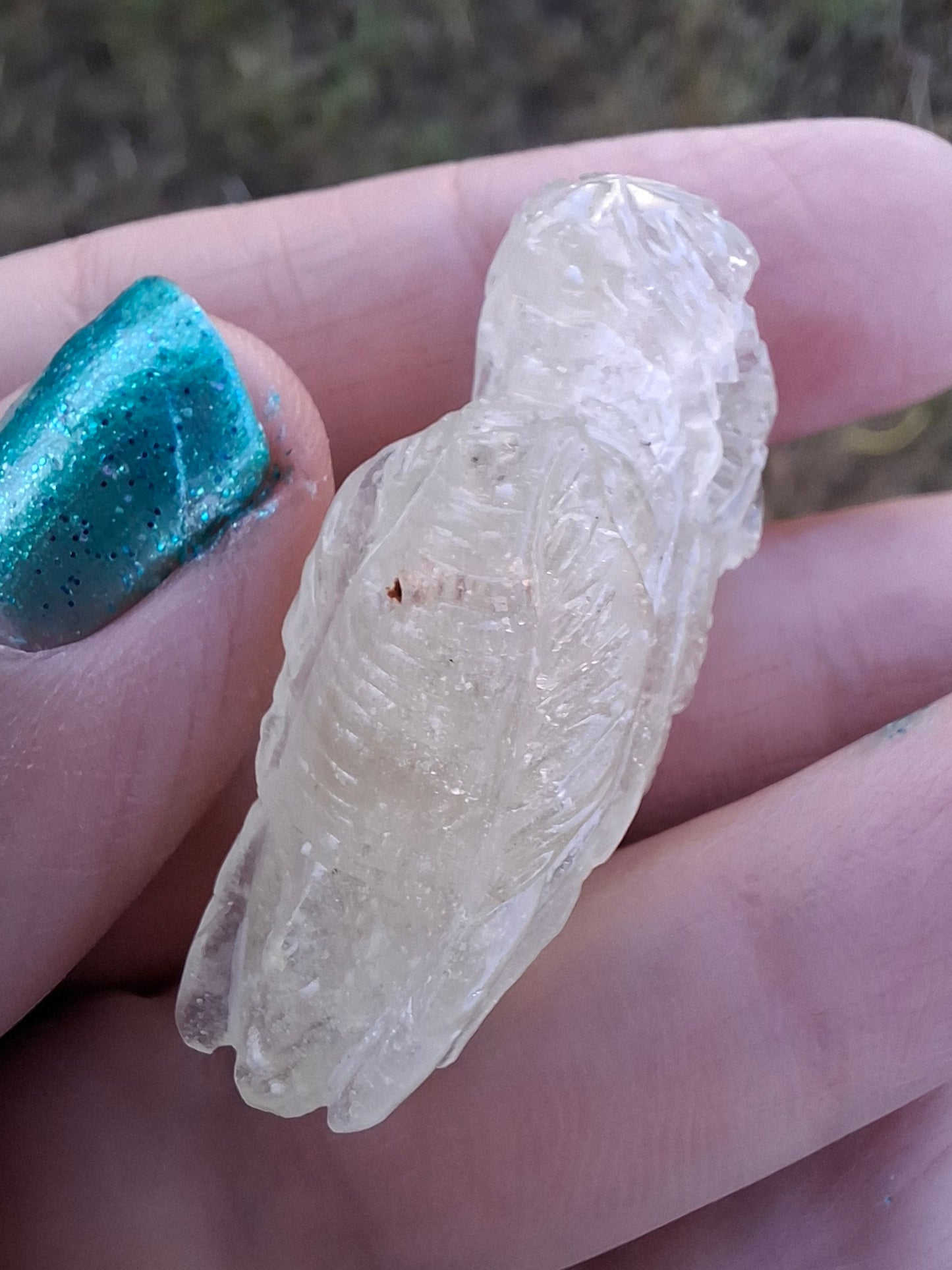 Libyan Desert Glass DRAGON HEAD carving, 9.66g, Tektite (Ref: Dragon 3)
