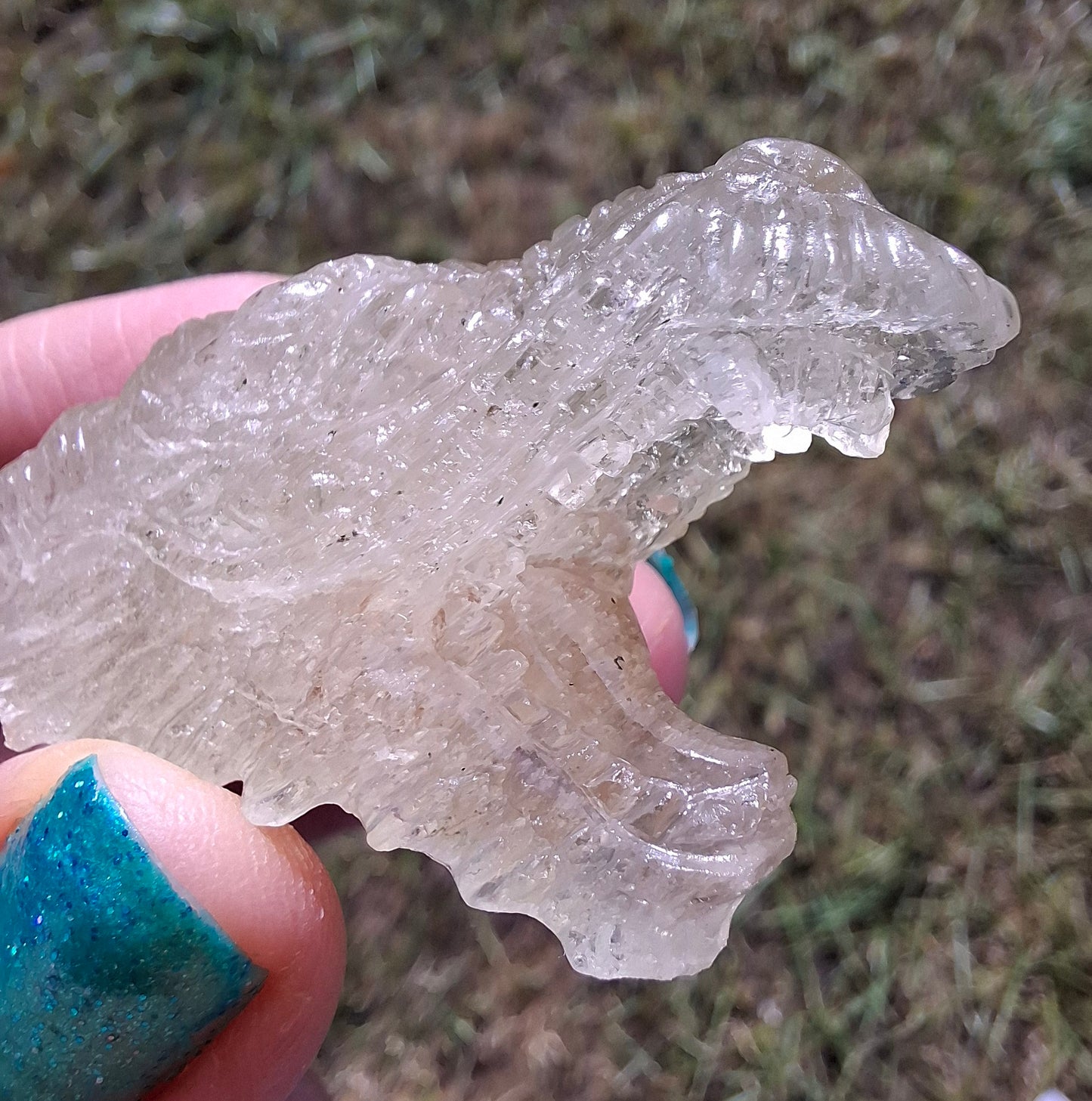 Libyan Desert Glass DRAGON HEAD carving, 22.42g, Tektite (Ref: Dragon 2)