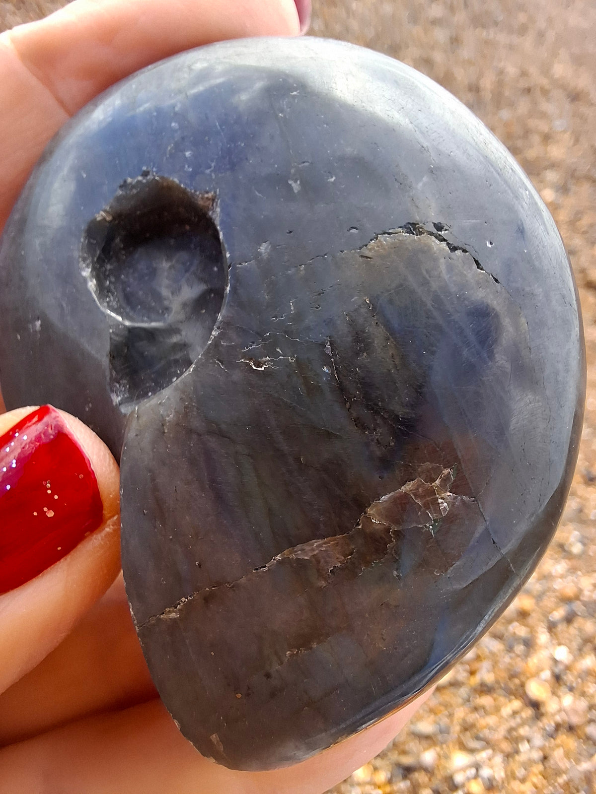 Labradorite Ammonite Carving, 111.66g, Crystal (Ref: laba3)