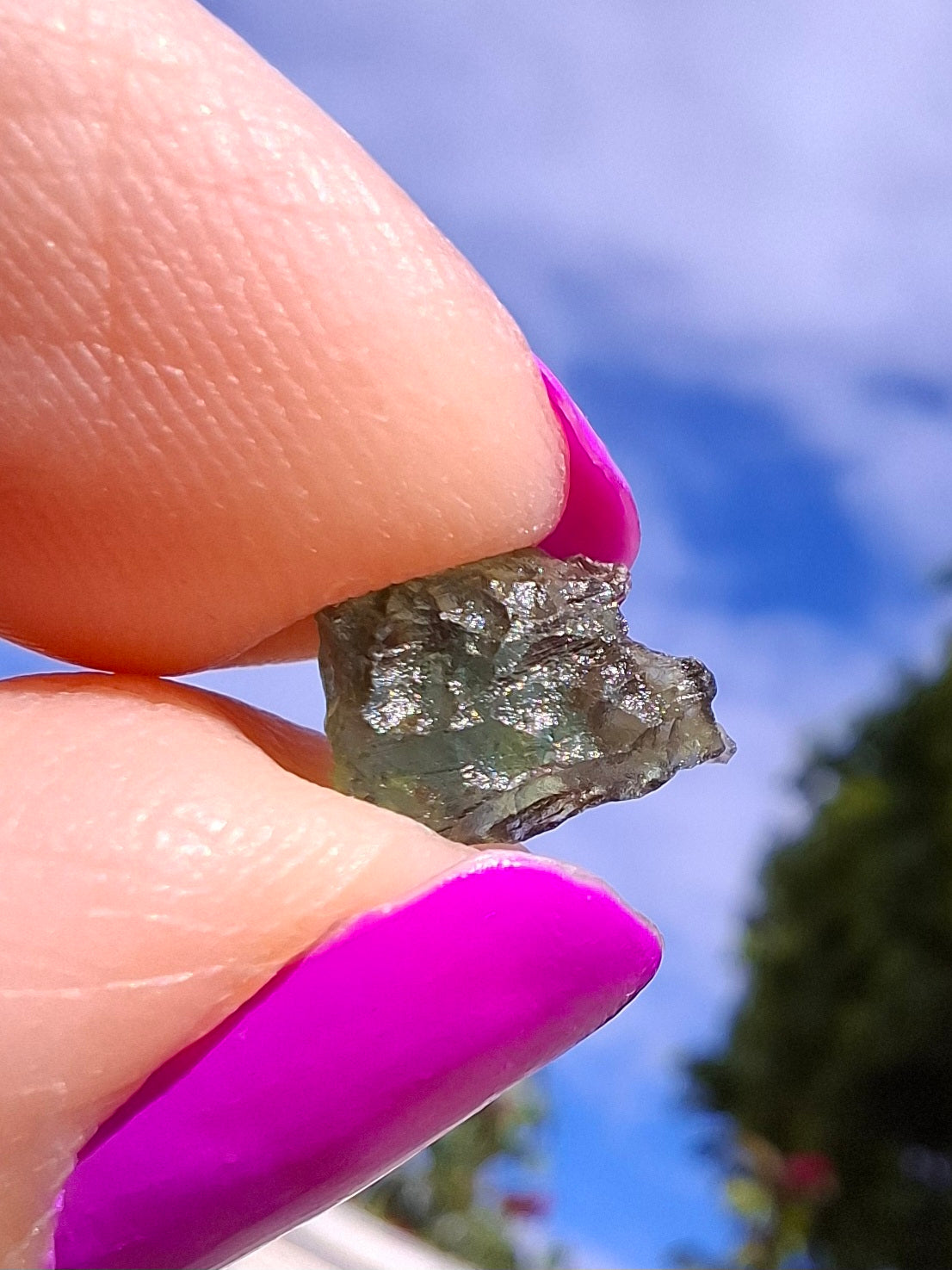 Moldavite small Piece, 0.40g, Tektite (Ref: 1458)