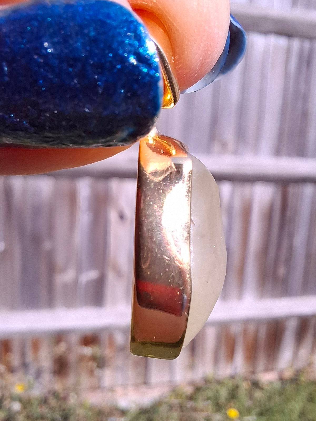 Libyan Desert Glass Pendant, 14K GOLD Plated, Tektite (Ref: LP117)