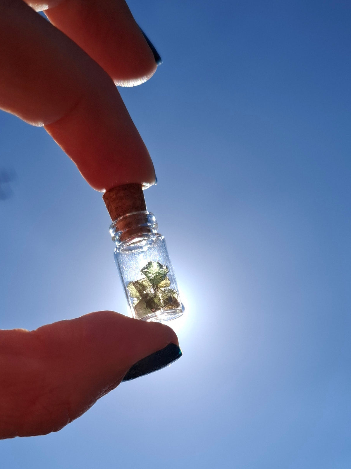 Moldavite Chips (0.50g) in 1ml Bottle, Tektite (Ref: B23)