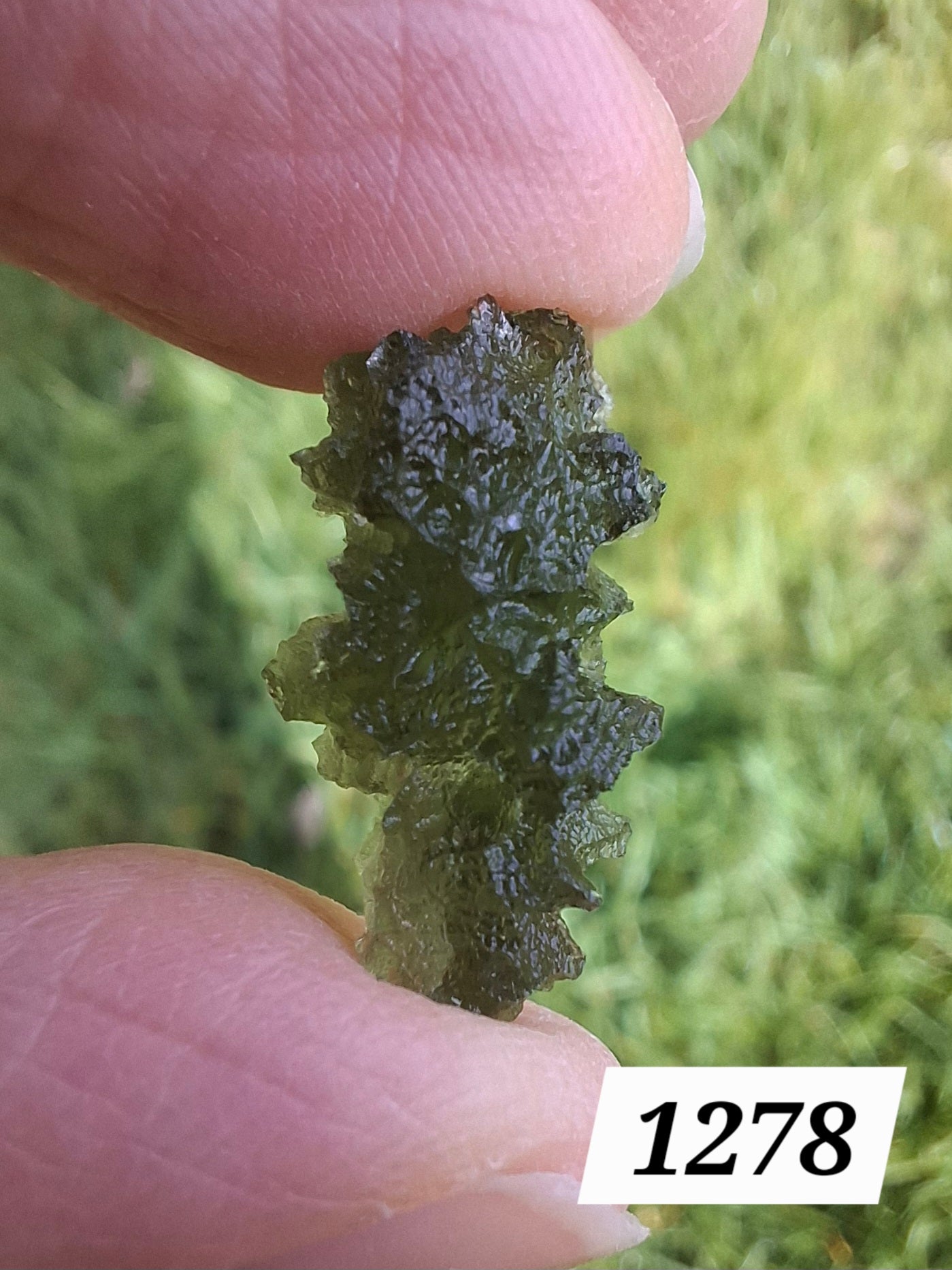 Moldavite Piece, JEZKOVNA BESEDNICE, 1.86g, Tektite (Ref: 1278)