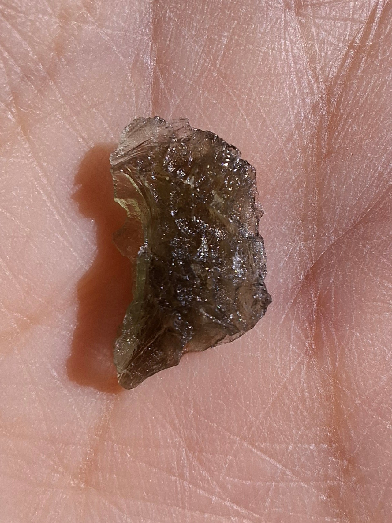 Moldavite Piece, 0.60g, Tektite (Ref: 1403)