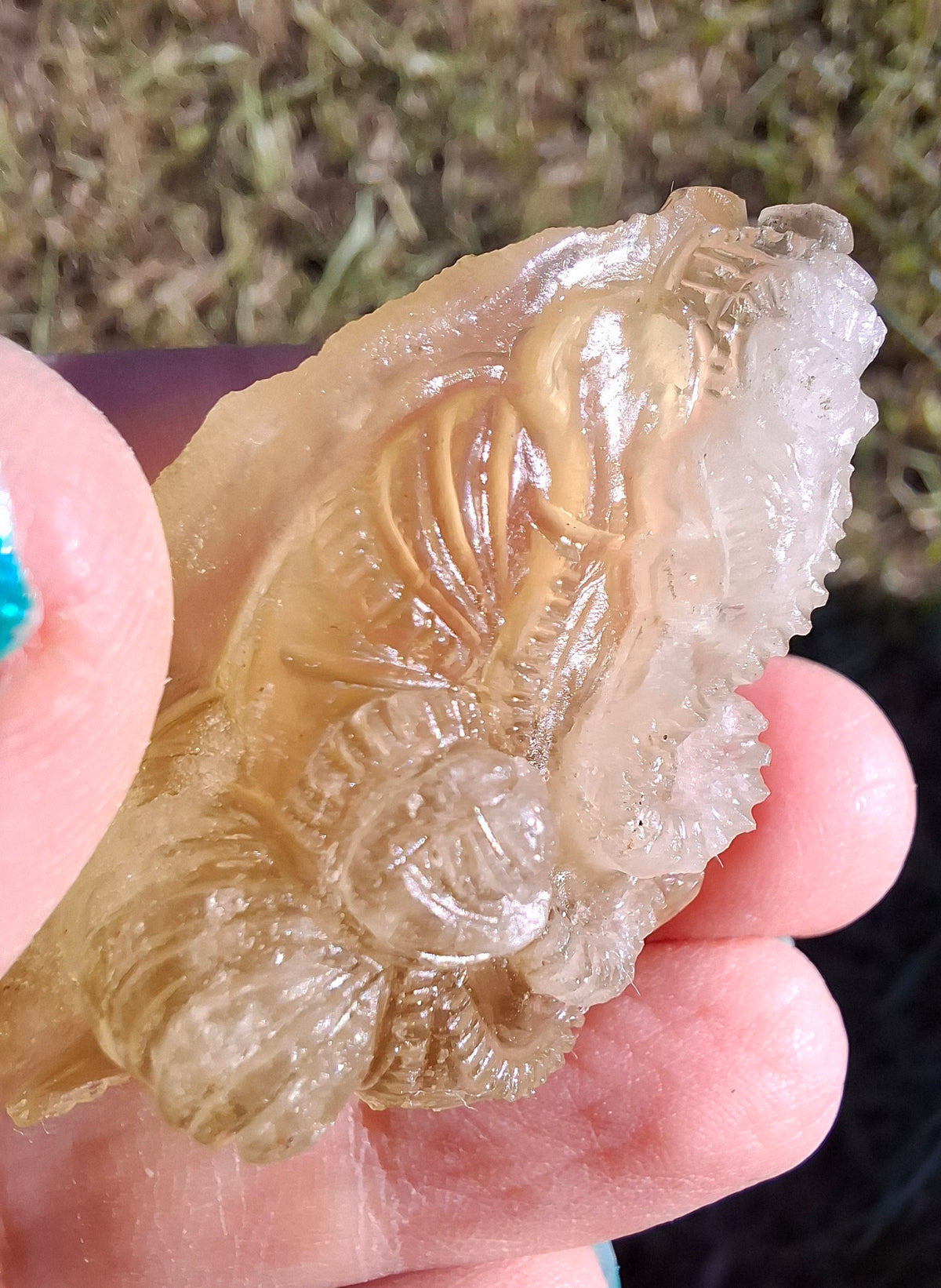 Libyan Desert Glass carving, GANESHA, 26.47g, Tektite (Ref: Ganesha1)