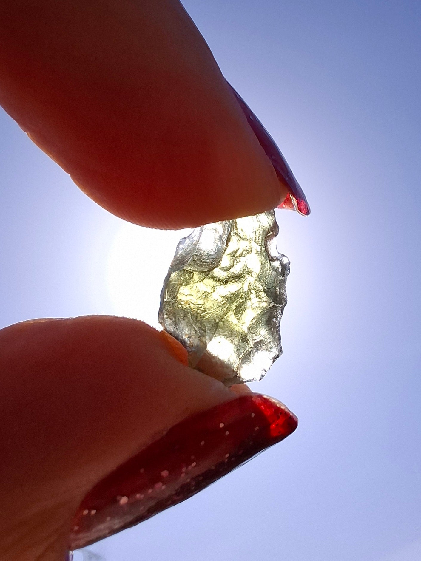 Moldavite Piece, 0.70g, Tektite (Ref: 1475)