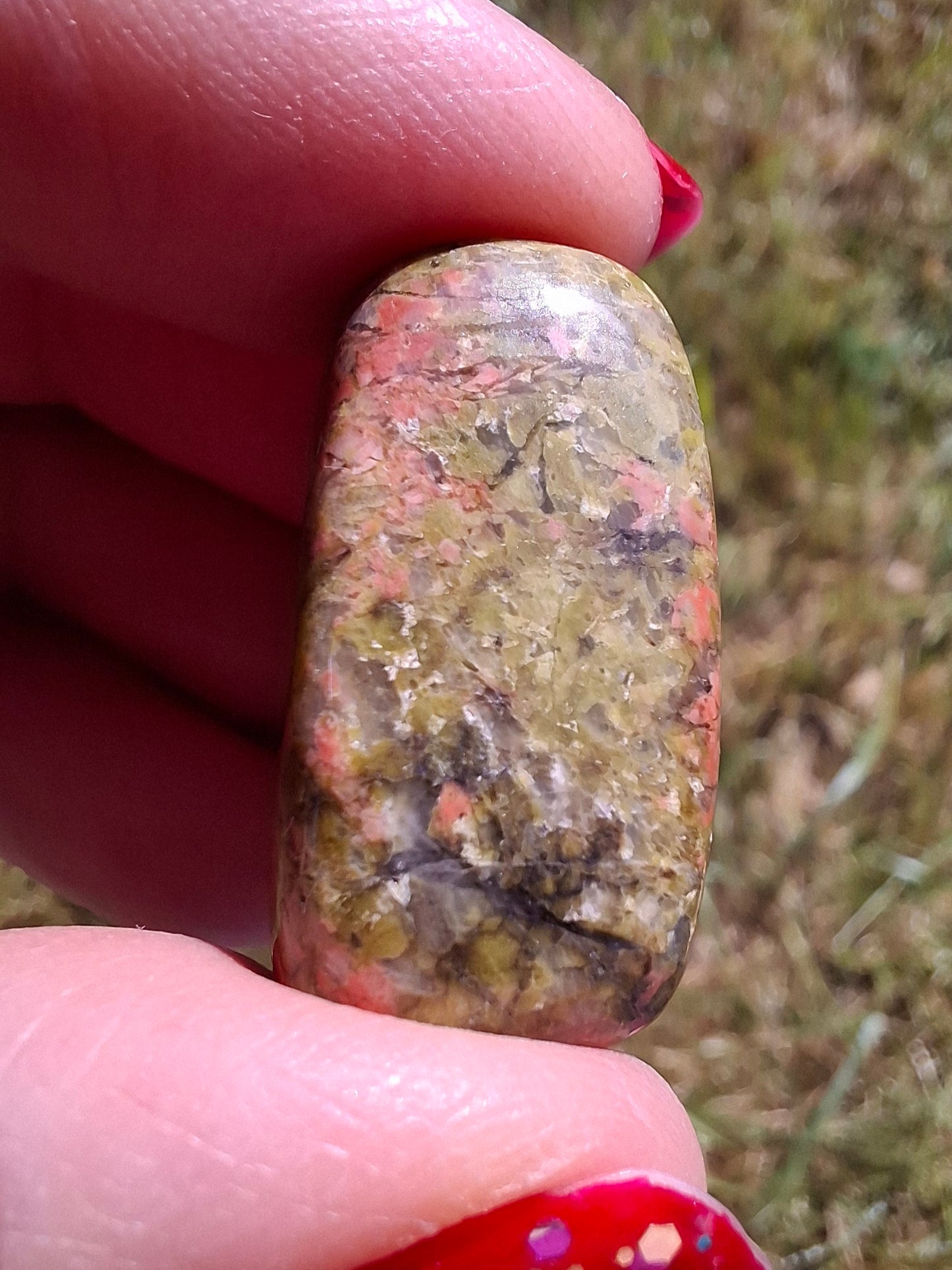 Unakite, Tumble Stone, Crystal (Ref: T183)