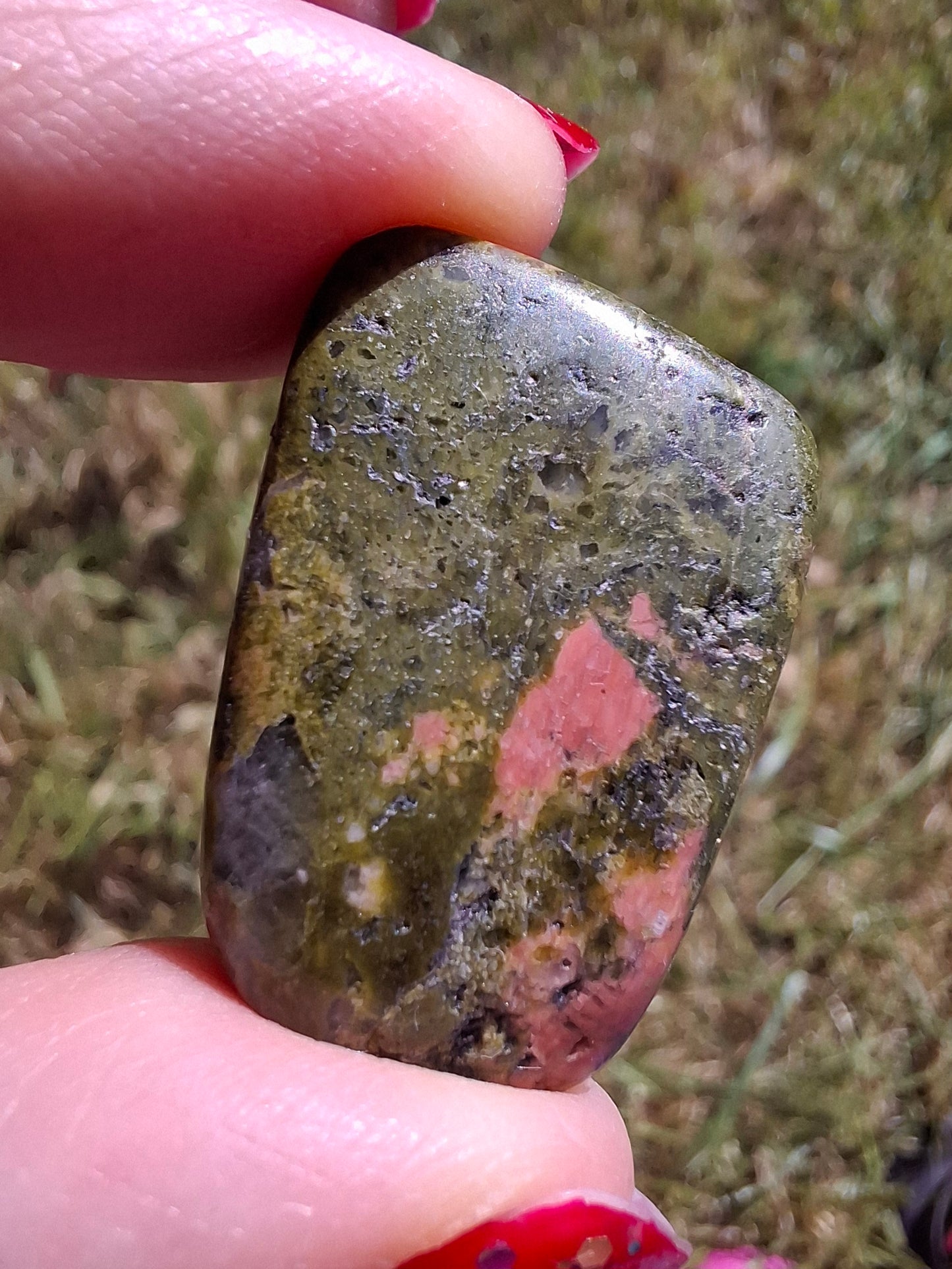 Unakite, Tumble Stone, Crystal (Ref: T184)