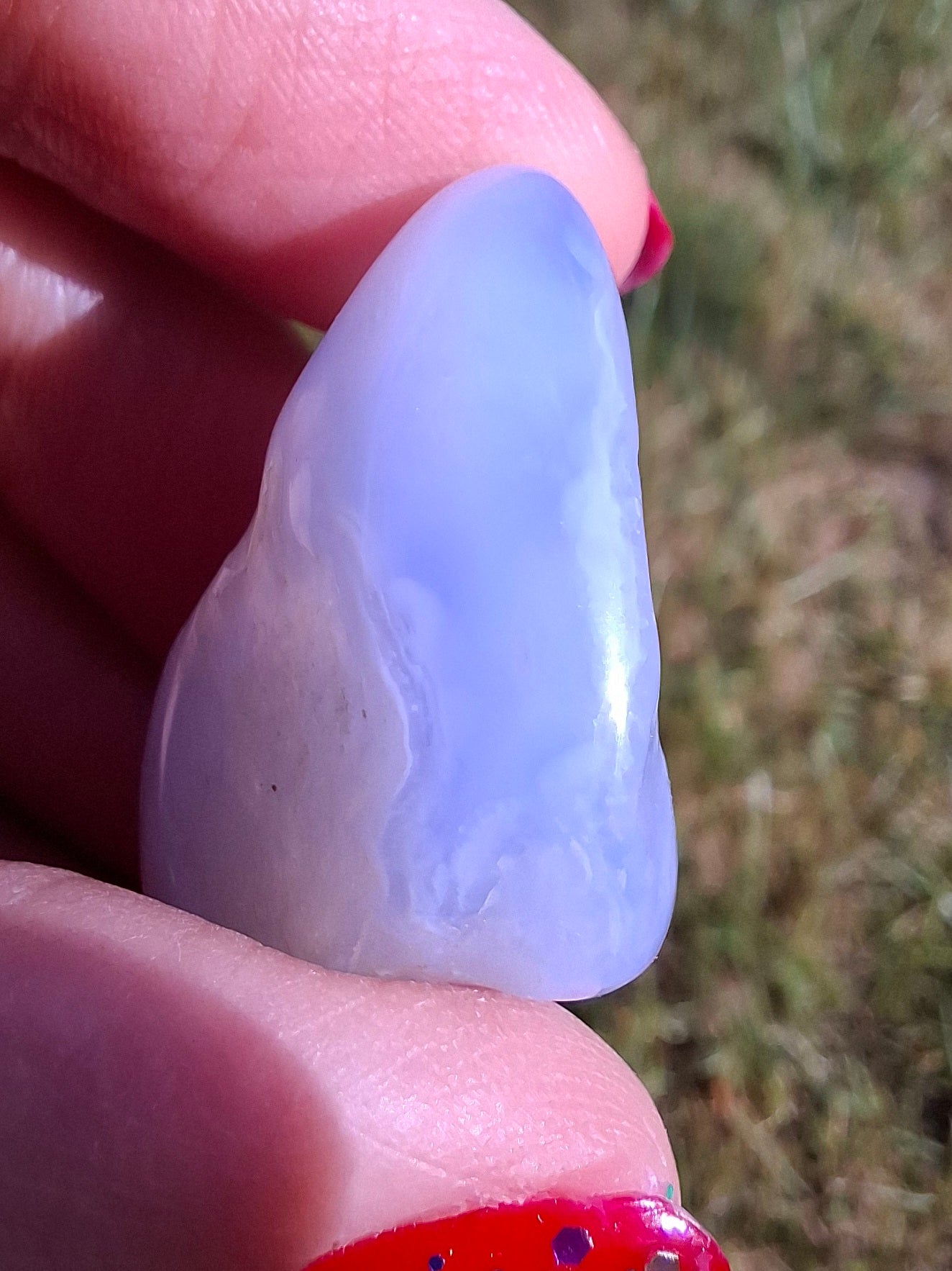 Blue Lace Agate, Tumble Stone, Crystal (Ref: T139)