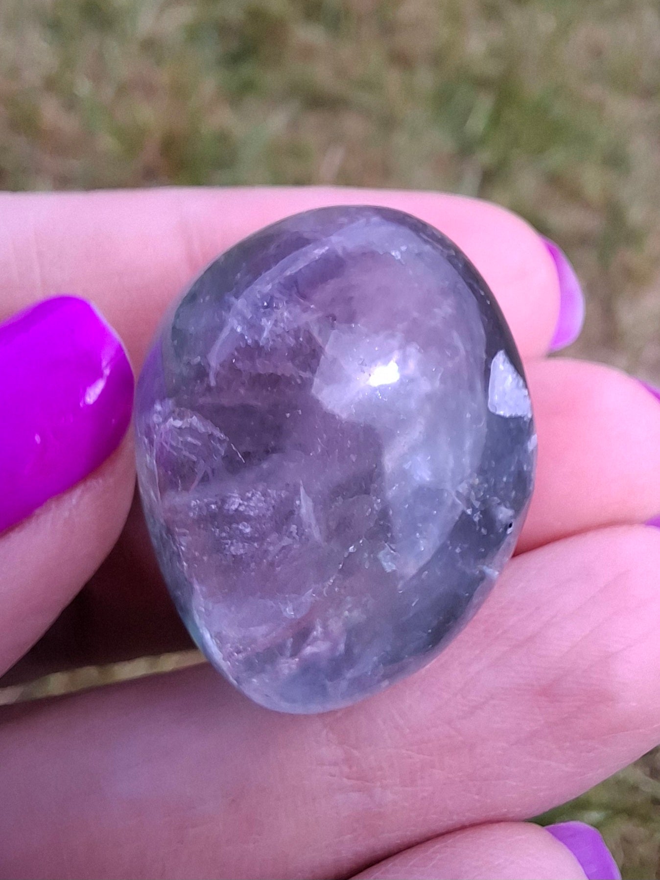 Fluorite, Tumble Stone, Crystal 🌈 (Ref: T49)