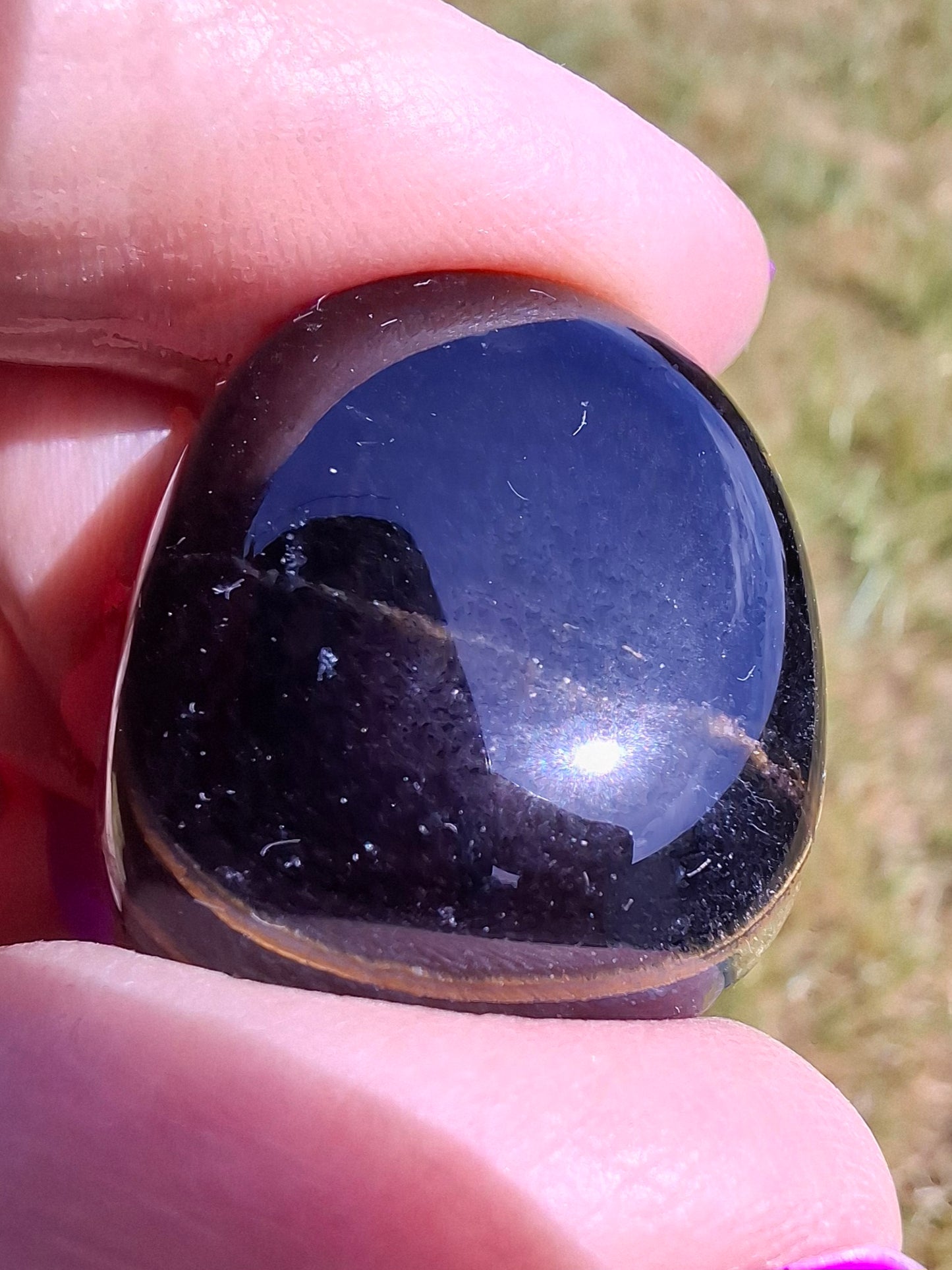 Blue Tigers Eye, Tumble Stone, Crystal (Ref: T24)
