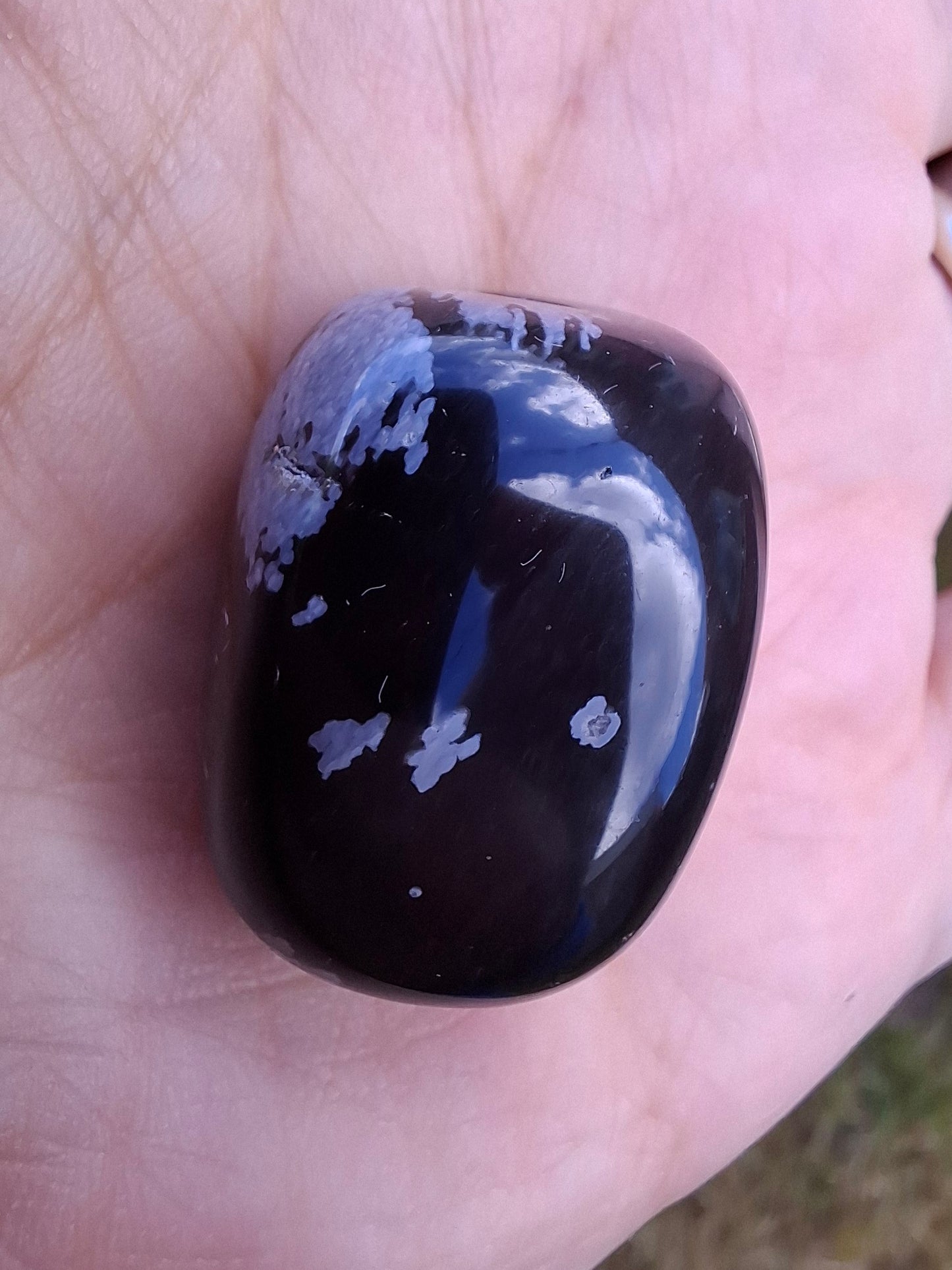 Snowflake Obsidian, Tumble Stone, Crystal (Ref: T100)