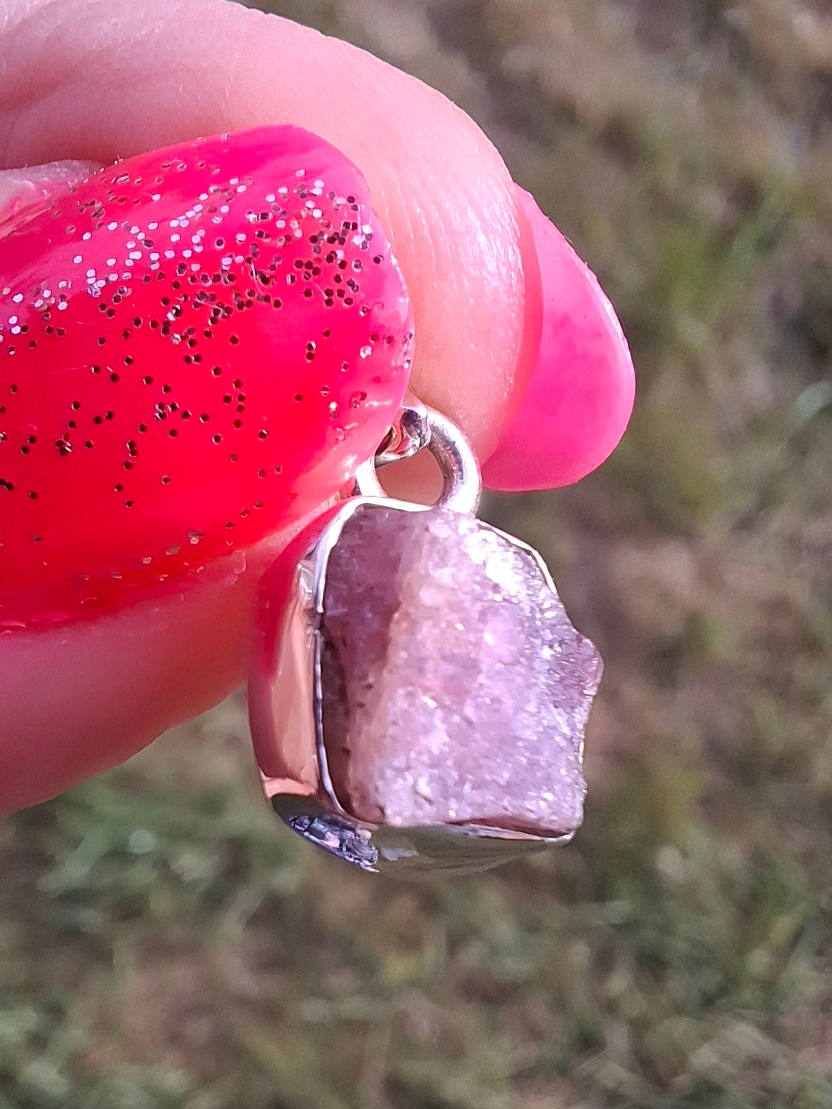 Pink Tourmaline Pendant, 925 Silver, Crystal (Ref: PT76)