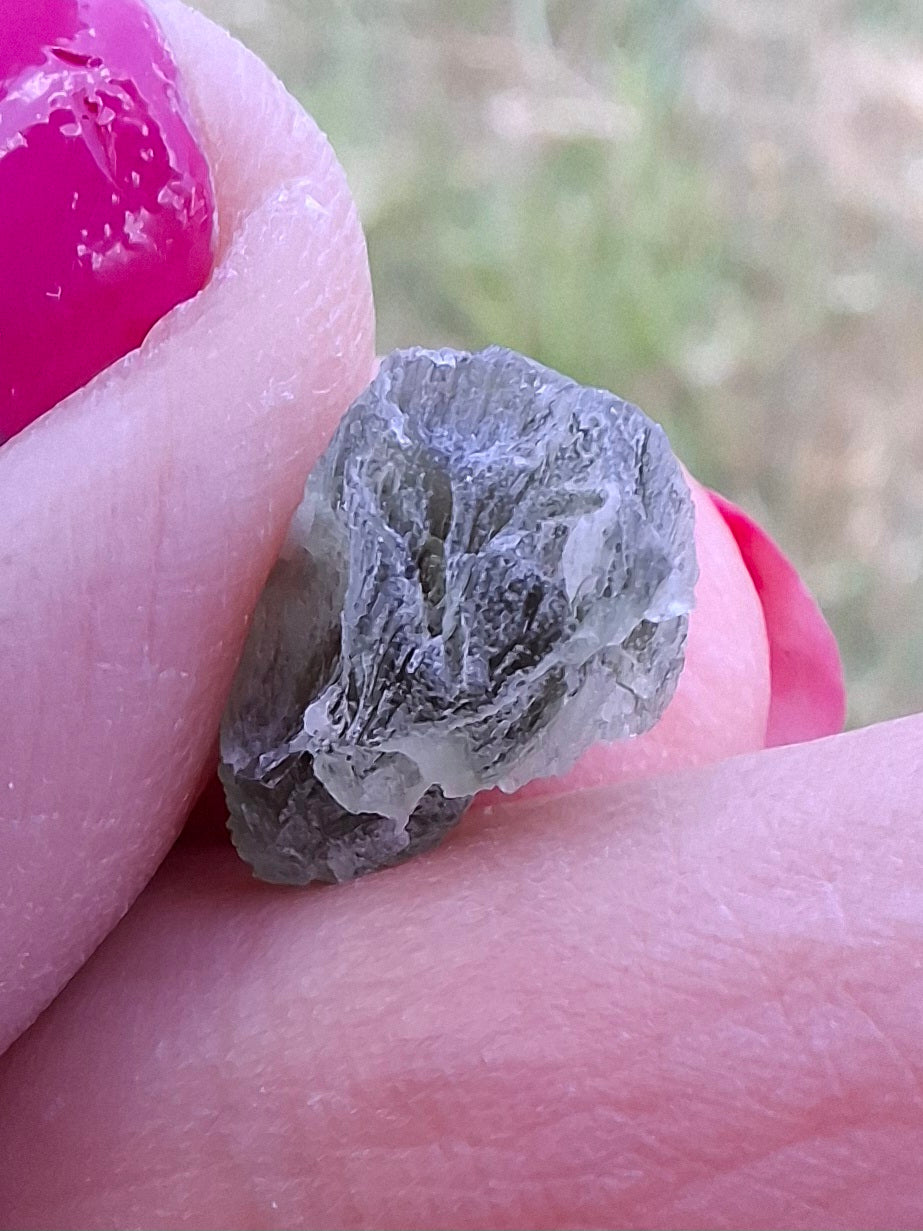 Moldavite Piece, SNOWFLAKE, FROSTED, BRUSNA, Tektite (Ref: 1492)