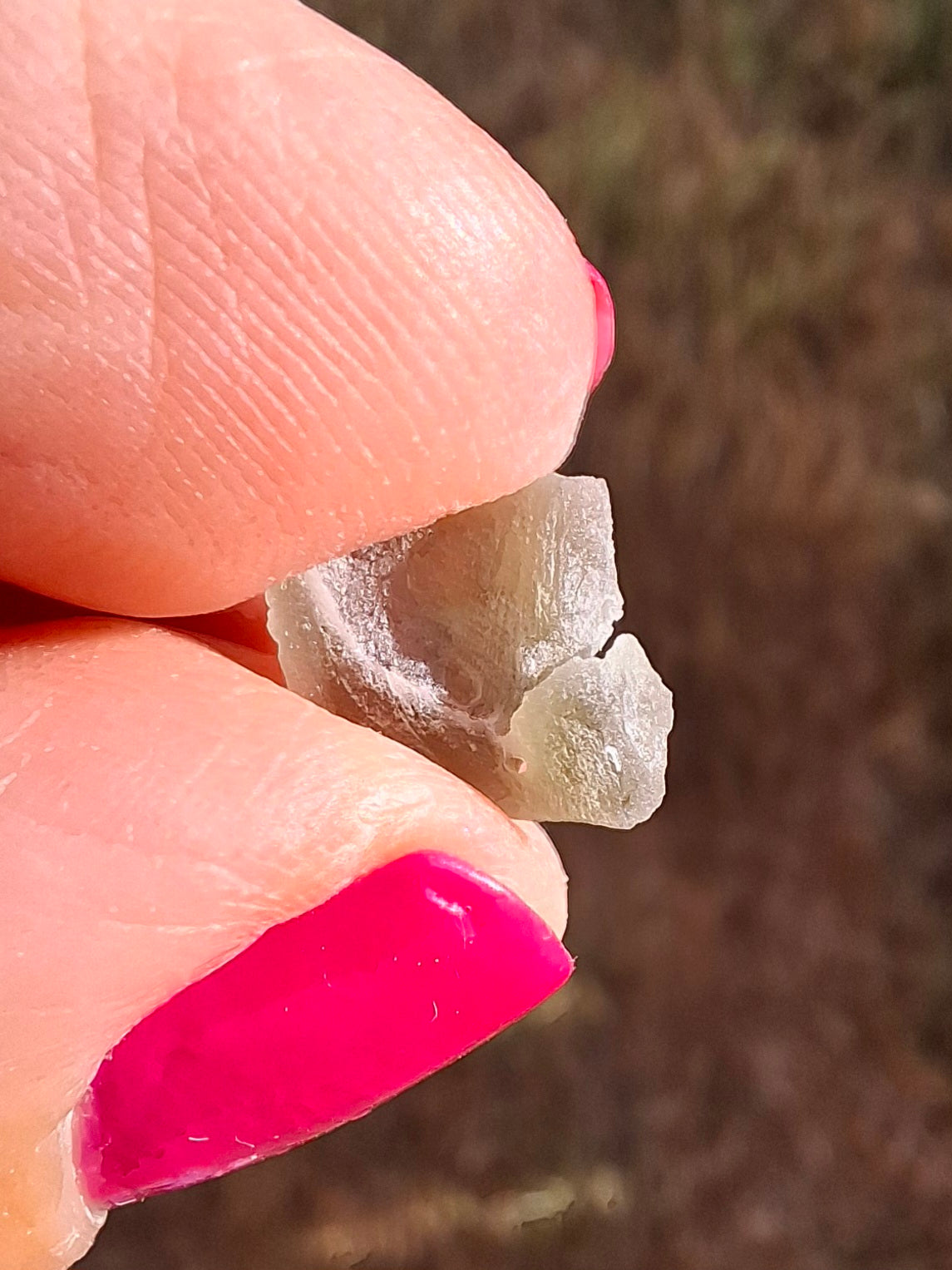 Moldavite Piece, SNOWFLAKE, FROSTED, BRUSNA, 0.31g, Tektite (Ref: 1500)