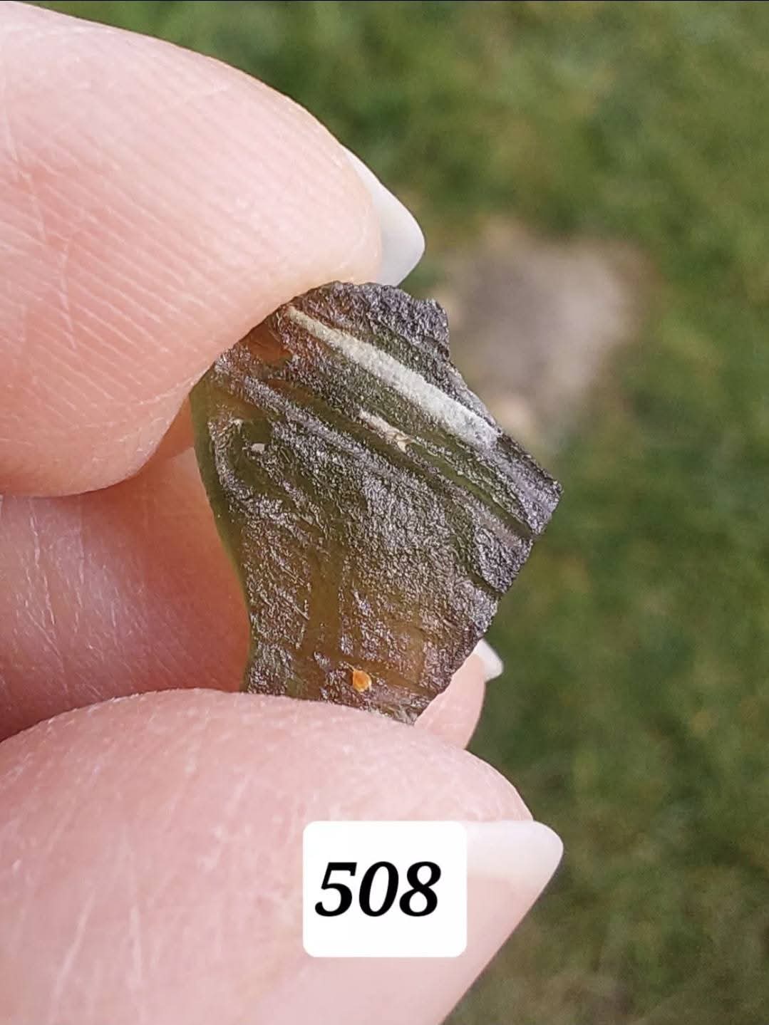 Moldavite Piece, 0.72g, Tektite (Ref: 508)