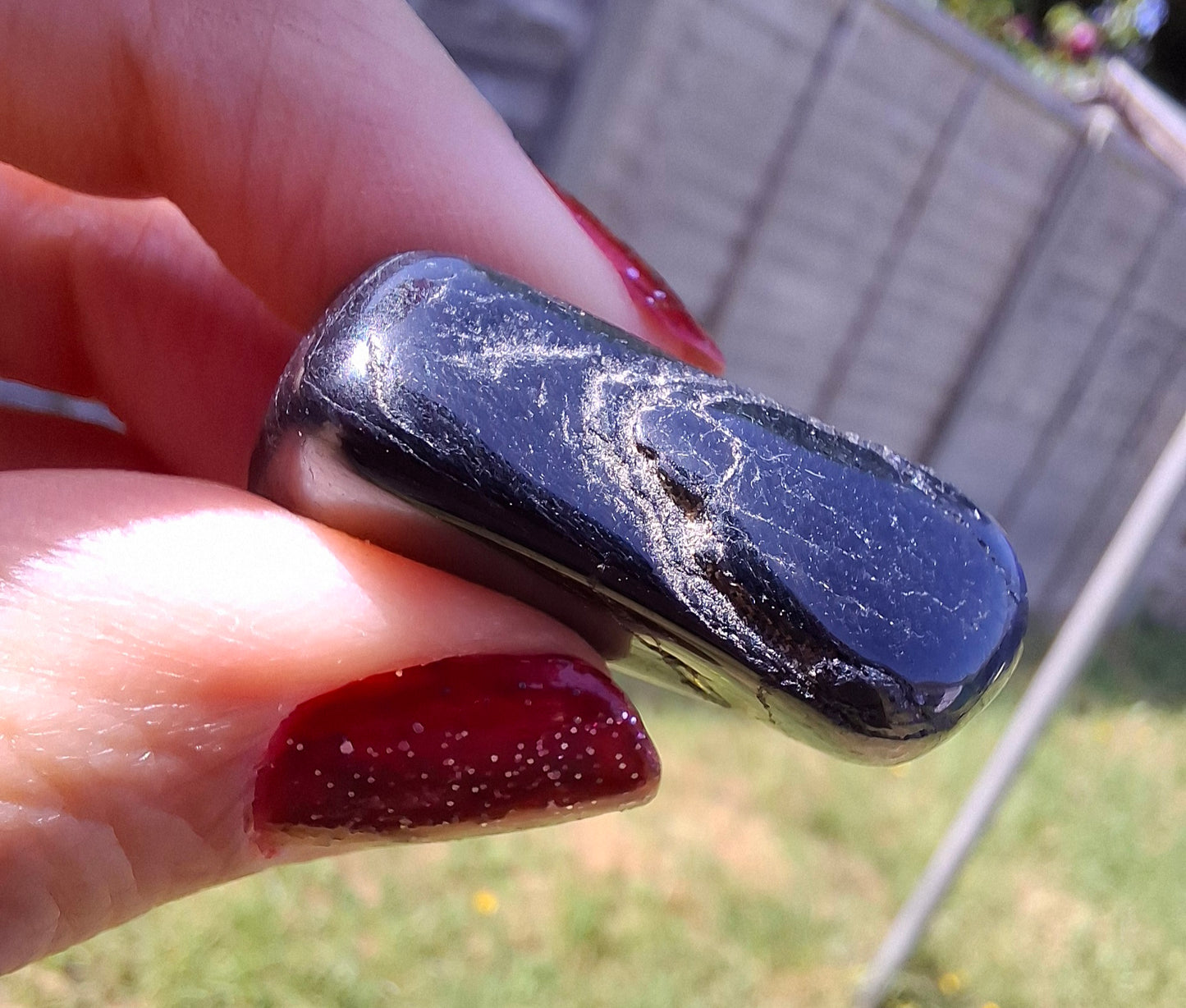 Black Tourmaline, Tumble Stone, Crystal (Ref: T222)