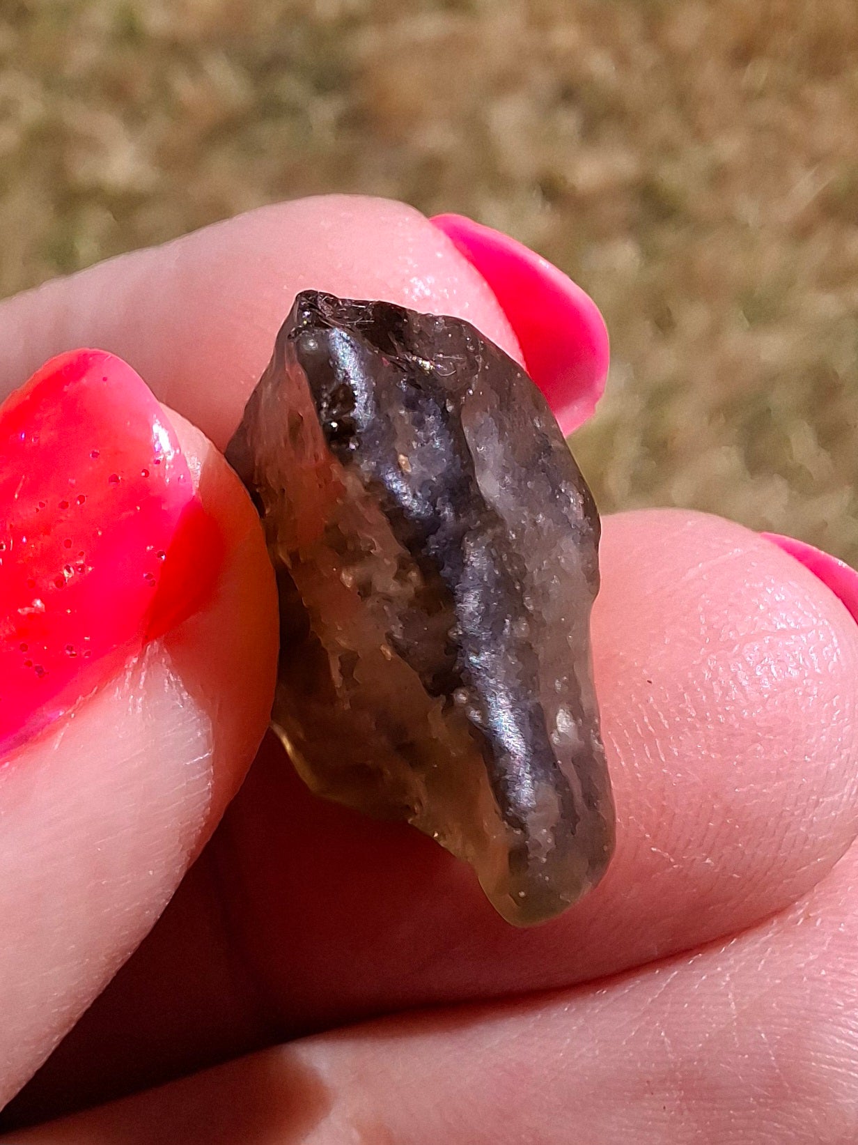 Libyan Desert Glass (darker) Piece, 3.40g, Tektite (Ref: L1362)