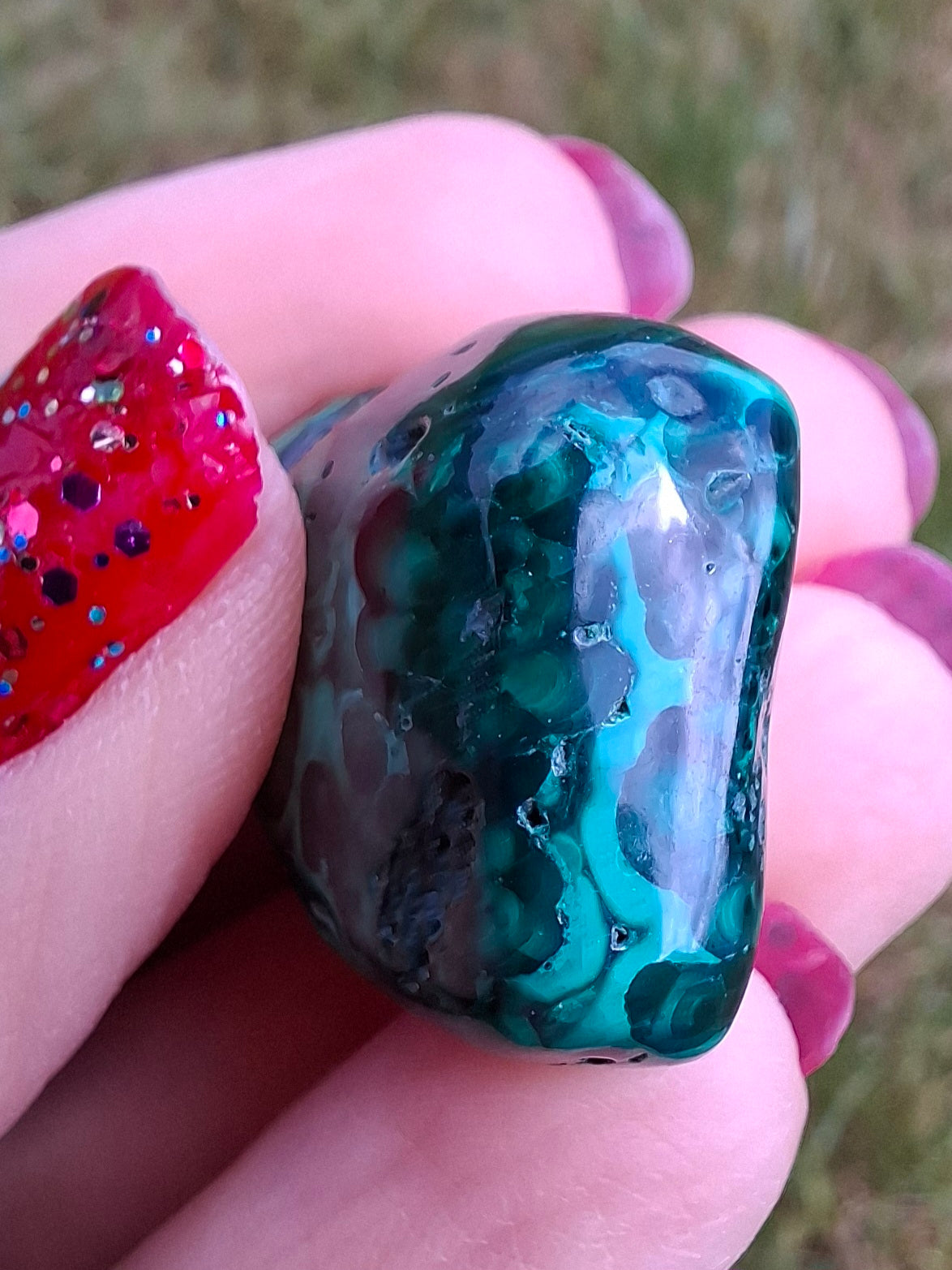 Malachite, Tumble Stone, Crystal (Ref: T157)