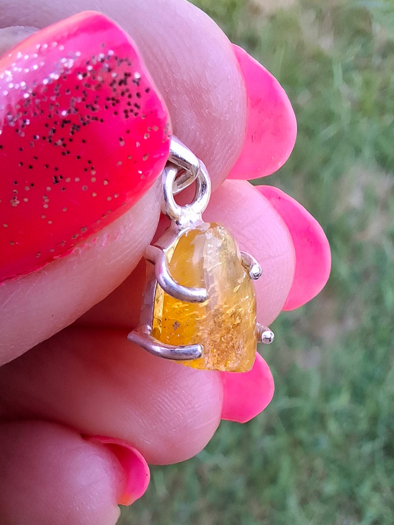 Baltic Amber Pendant, 925 Silver, Fossil (Ref: AP19)