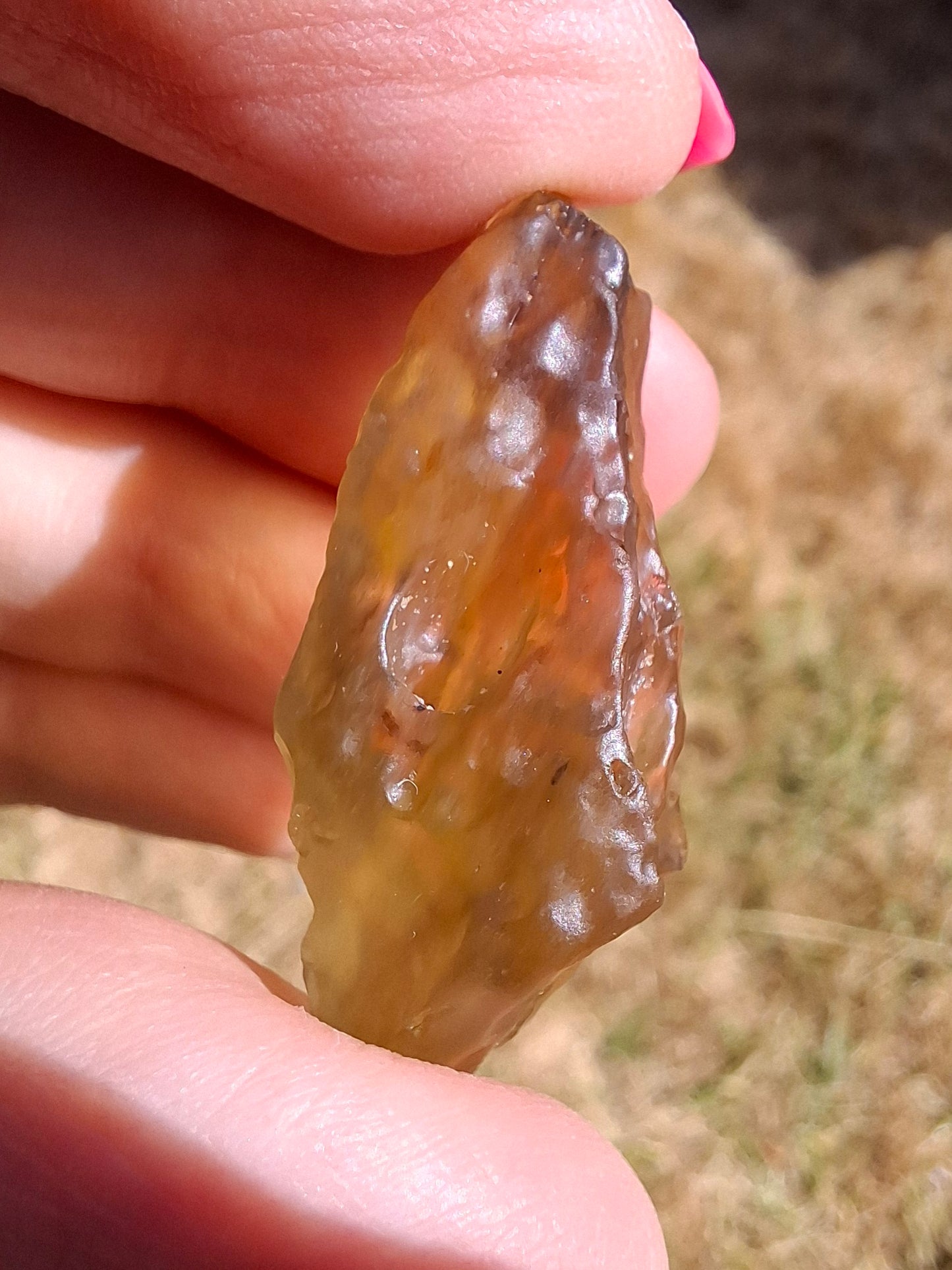 Libyan Desert Glass (darker) Piece, 8.76g, Tektite (Ref: L1367)