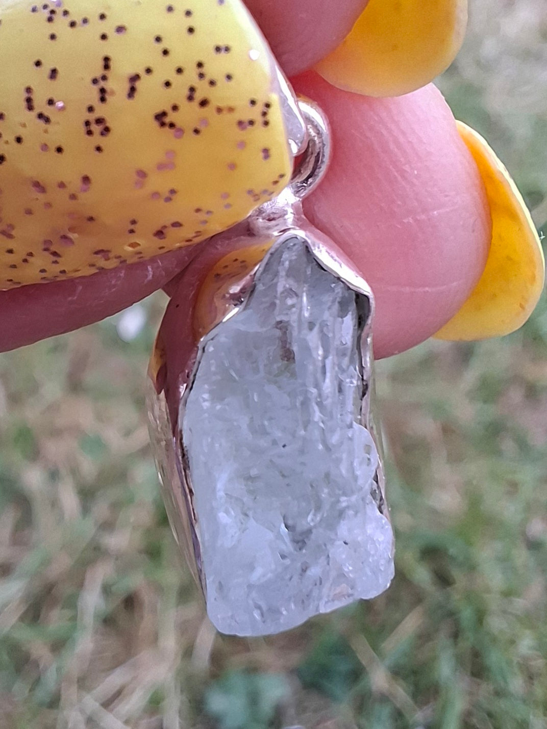 Aquamarine Pendant, 925 Silver, Crystal 🌈 (Ref: AQ4)