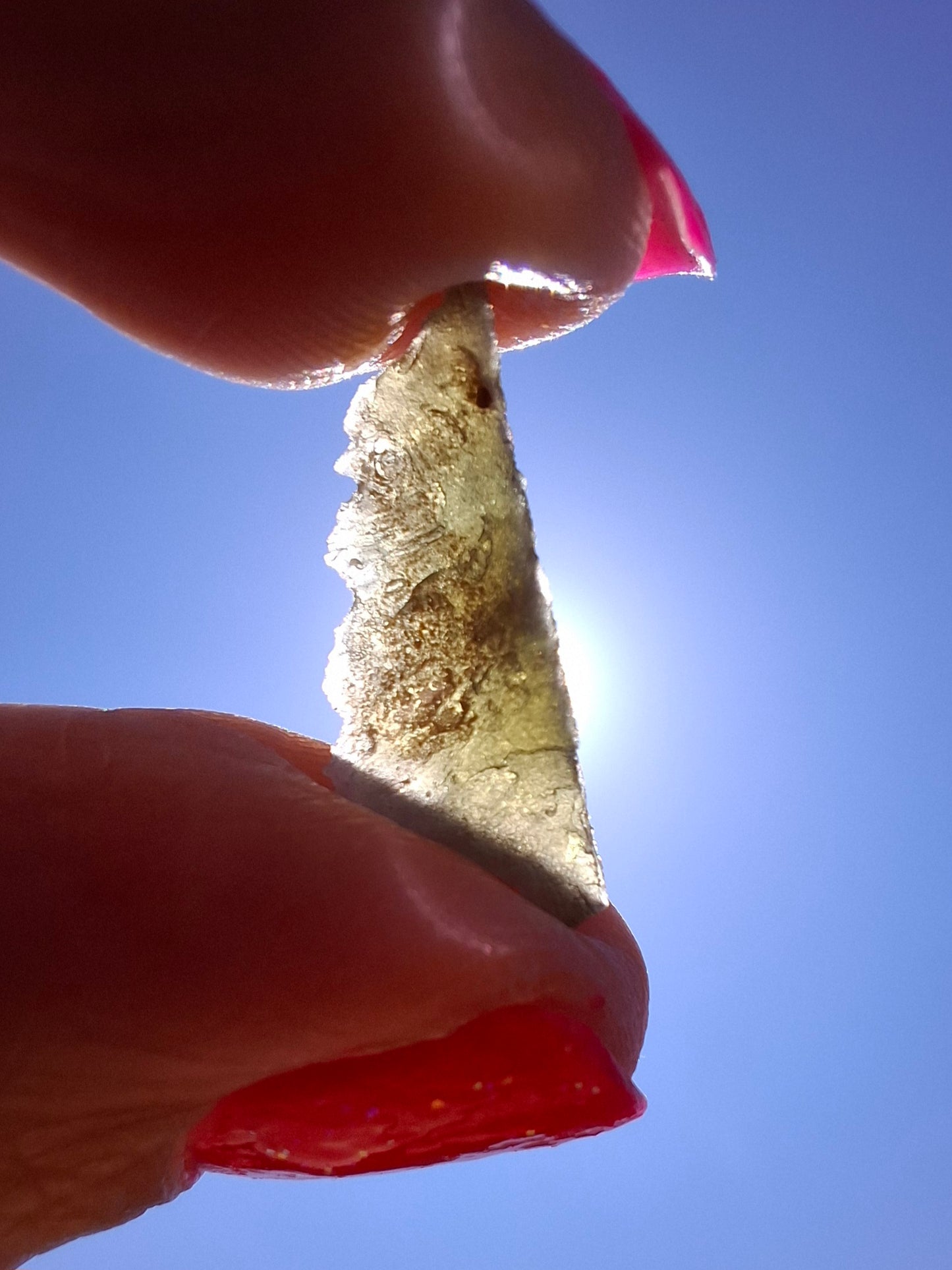 Moldavite Piece, SNOWFLAKE, FROSTED, BRUSNA, Tektite (Ref: 1491)