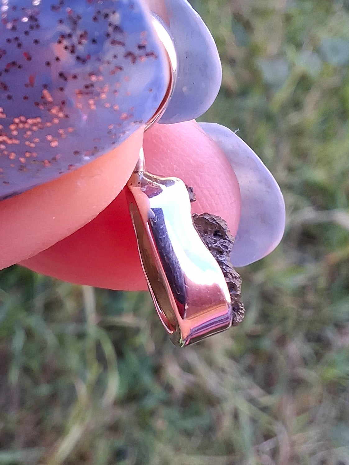 Moldavite Pendant, 925 Silver, Tektite (Ref: P89)