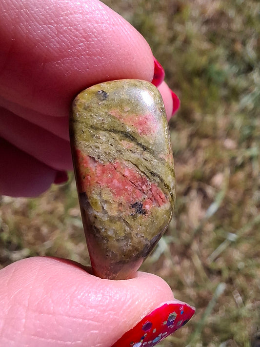 Unakite, Tumble Stone, Crystal (Ref: T186)
