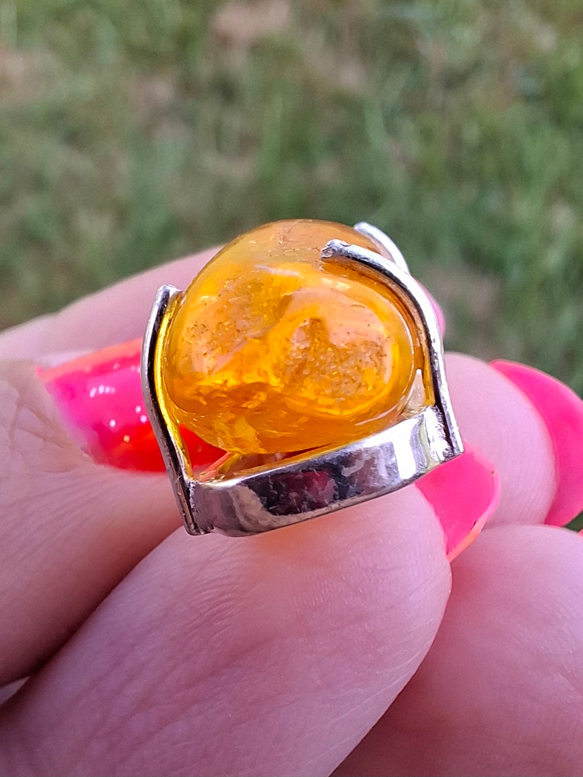 Baltic Amber Pendant, 925 Silver, Fossil (Ref: AP13)