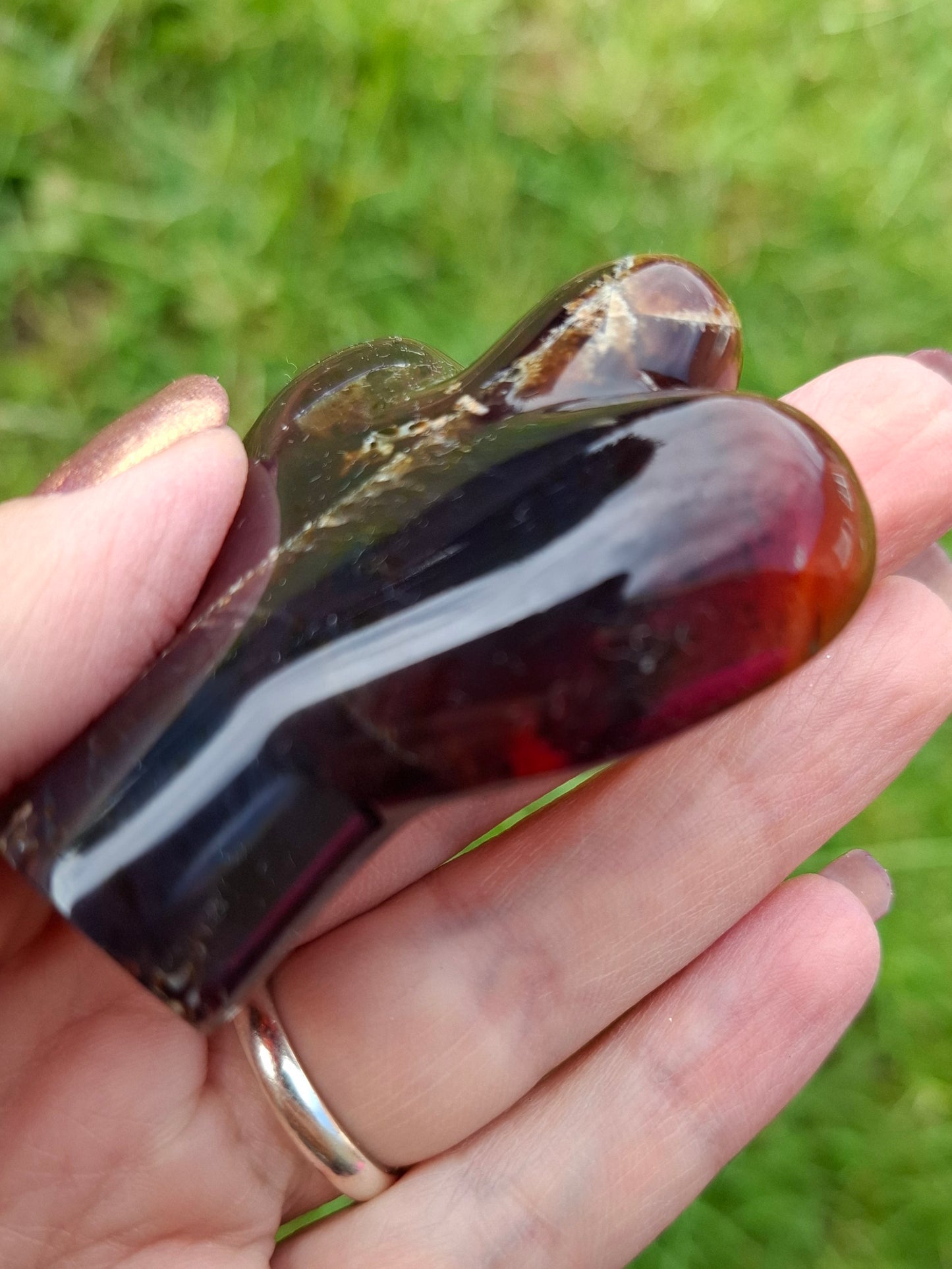 Red Amber Angel, 22.65, Carving, Fossil (Ref: AA3)