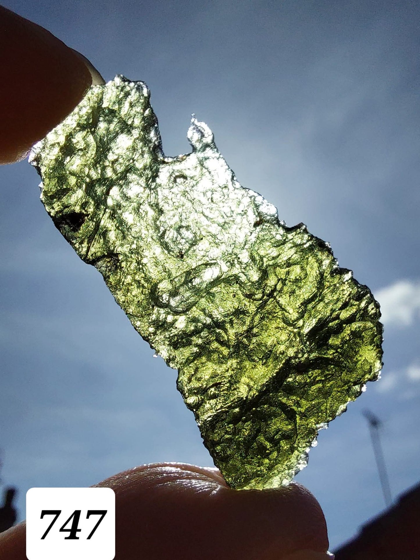 Moldavite Piece, MALY CHLUM, 5.57g, Tektite (Ref: 747)