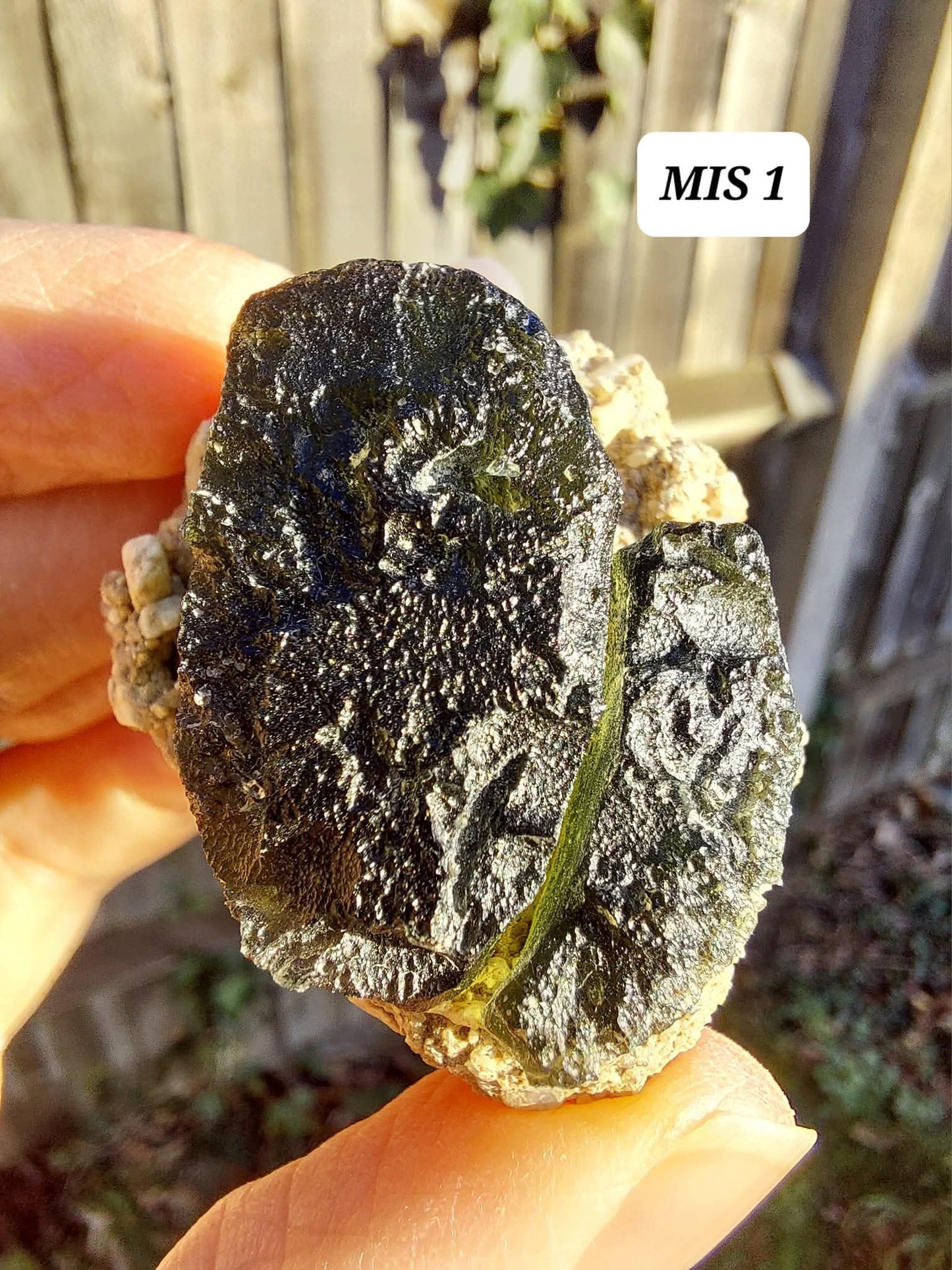 Moldavite In-Situ (in matrix), Besednice, Est-13g, Tektite (Ref: MIS1)