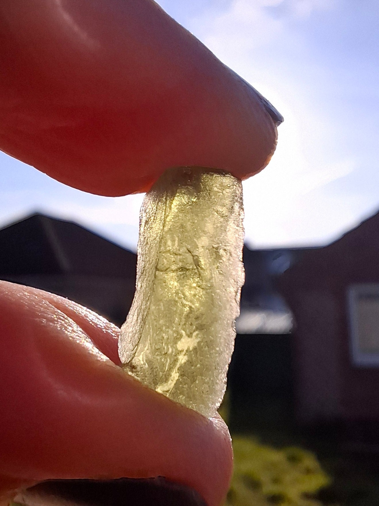 Moldavite Piece, 0.98g, Tektite (Ref: 1380)